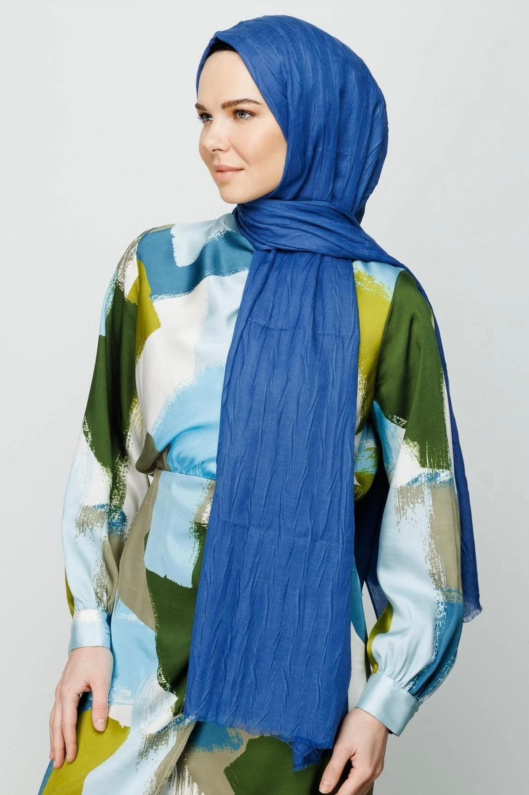 Piliseli Bambu İndigo Şal