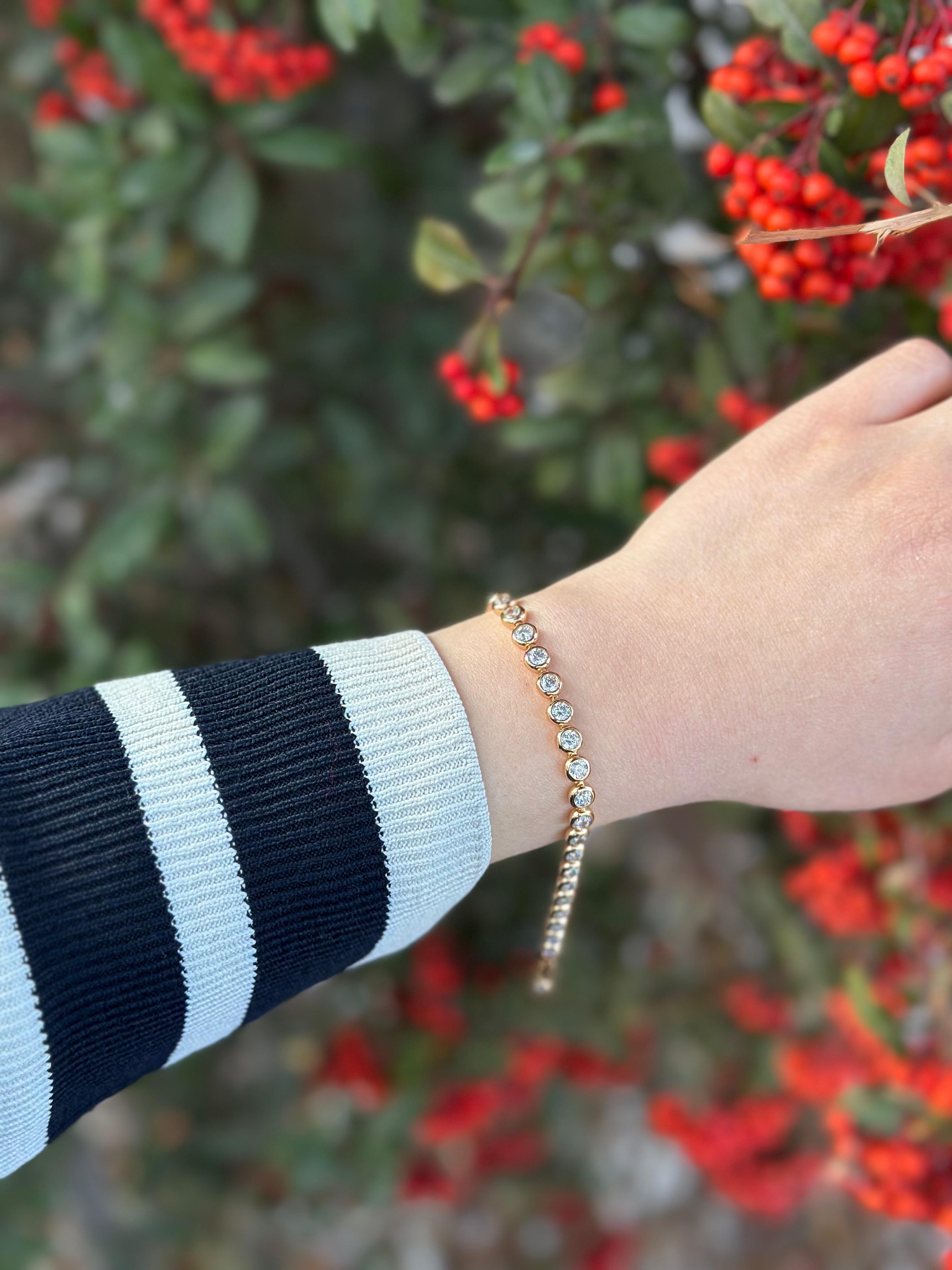 VIP Taşlı Rose Gold Bileklik