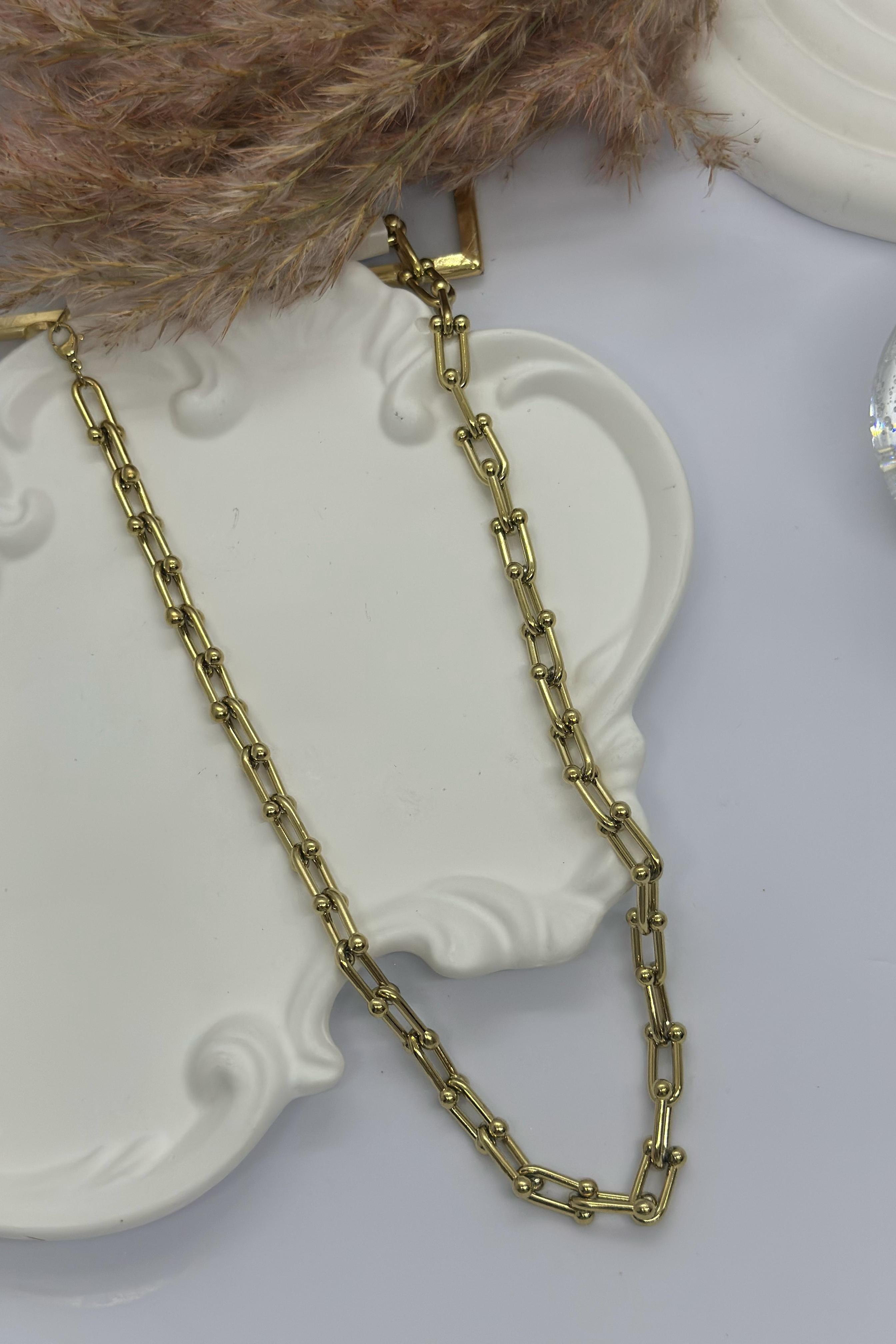 Tffny Model Gold Çelik Kolye