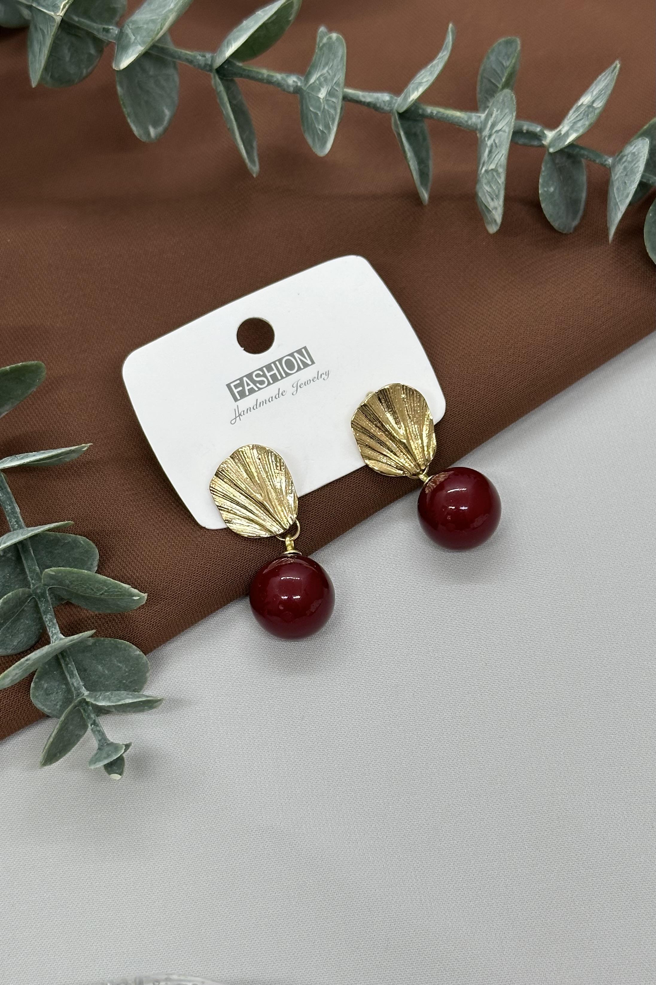 Kiraz Model Gold Küpe