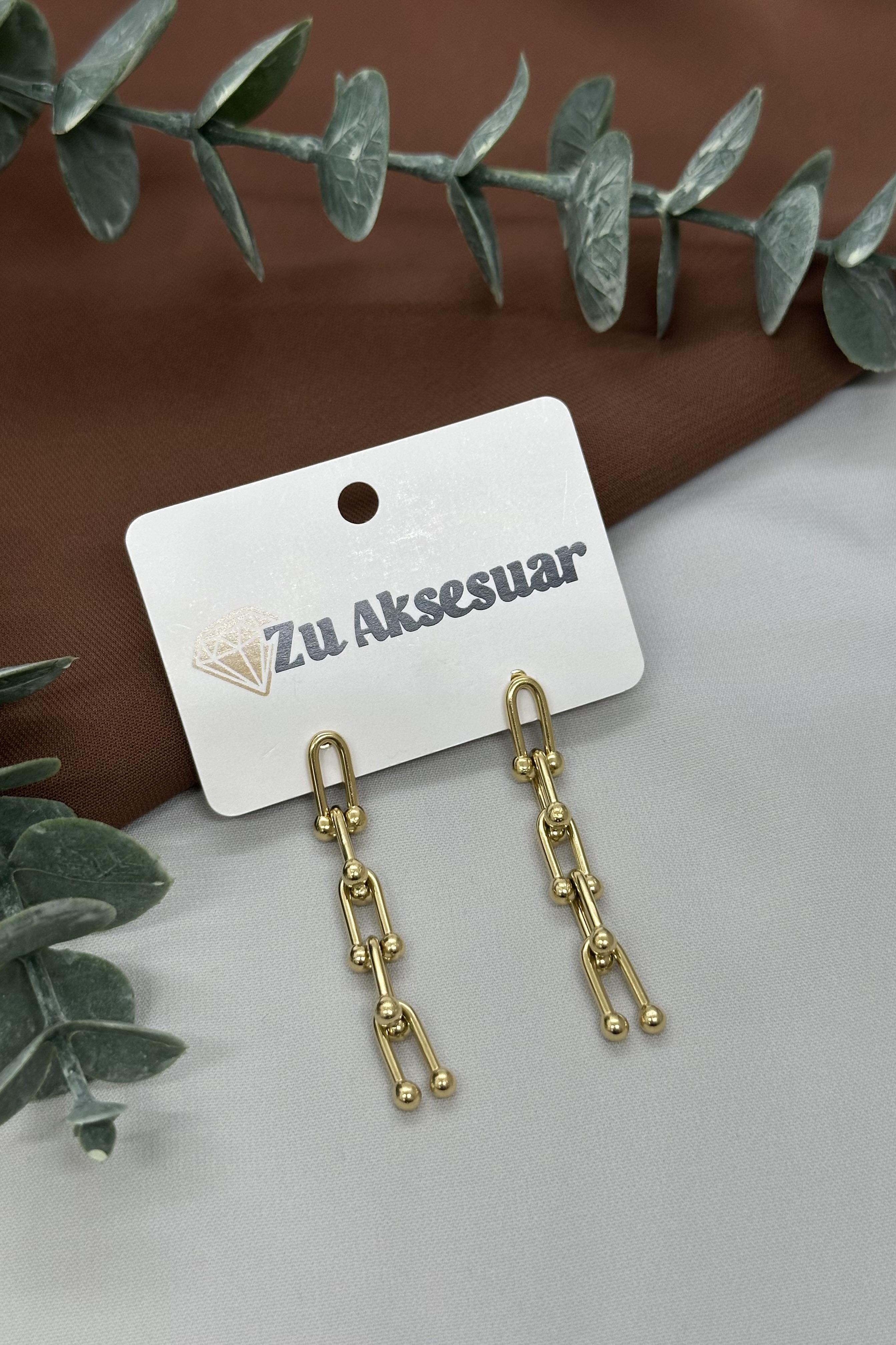 Tffny Model Gold Çelik Küpe