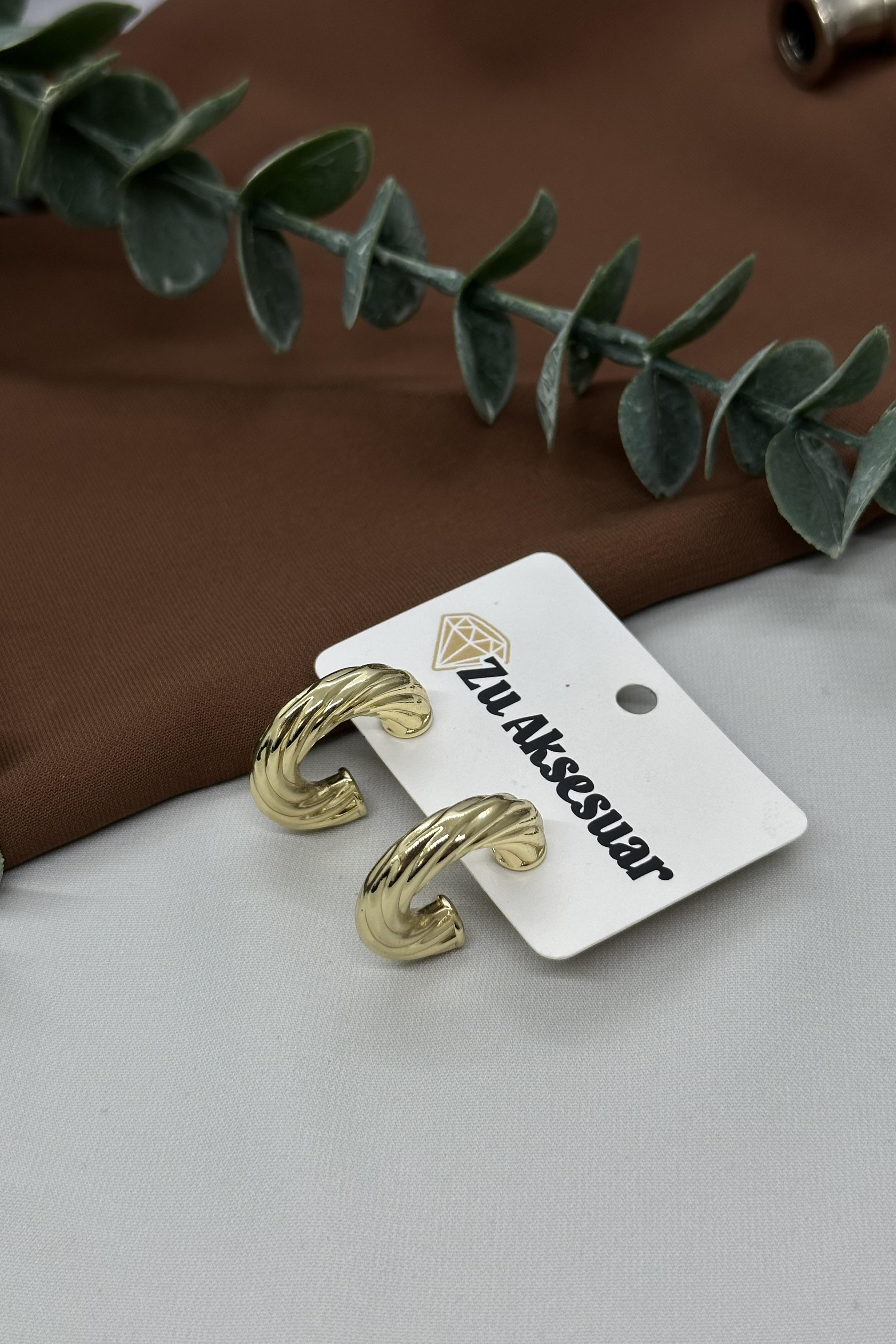 Gold Vıp Halka Küpe