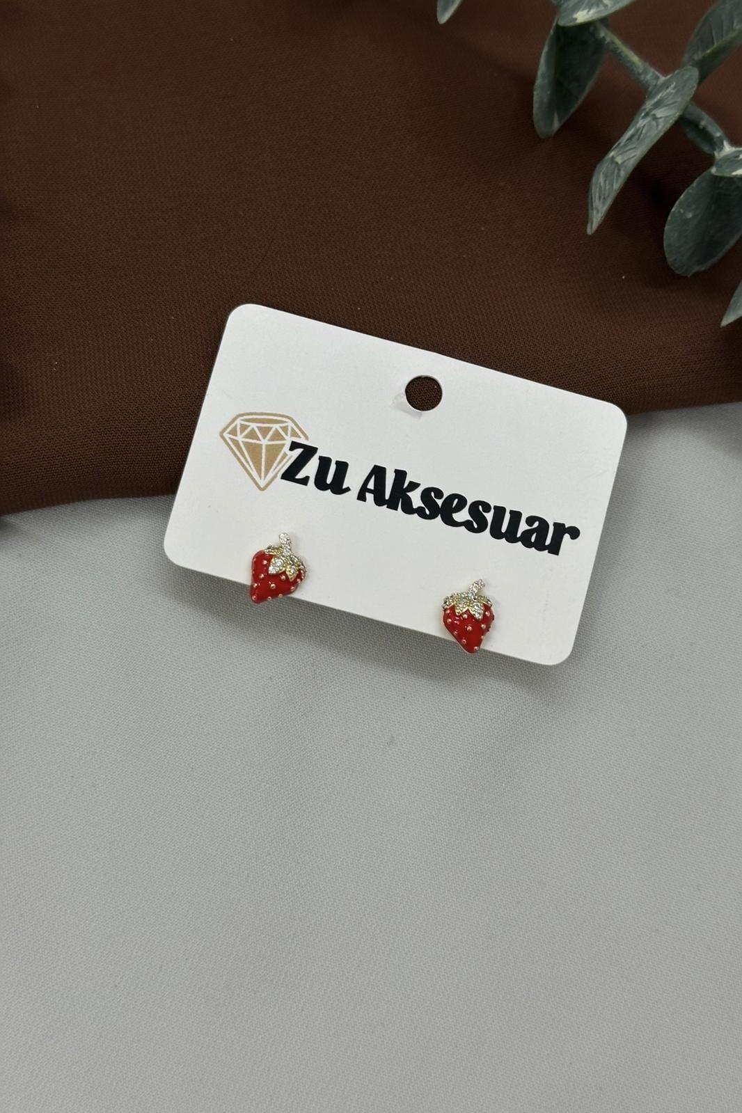 Çilek Model Vıp Gold Küpe