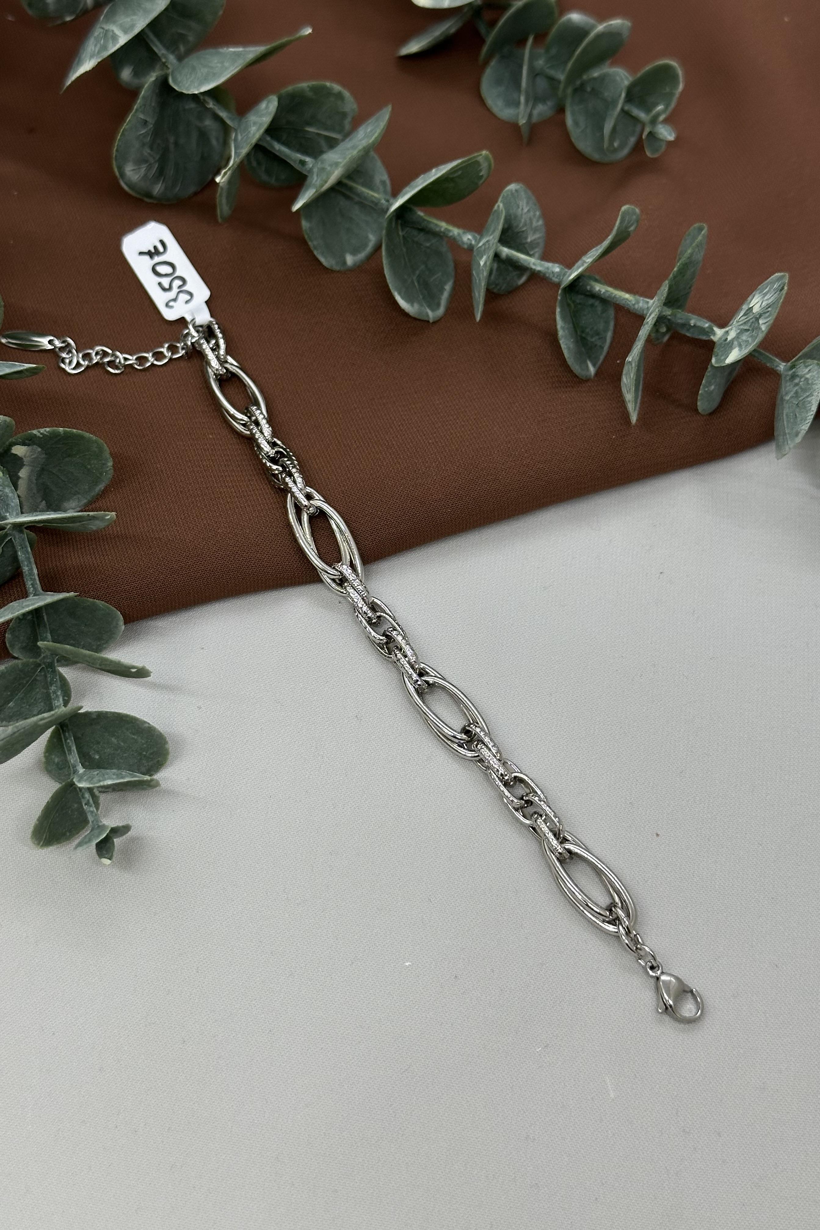 Uzun Halka Sılver Vıp Bileklik