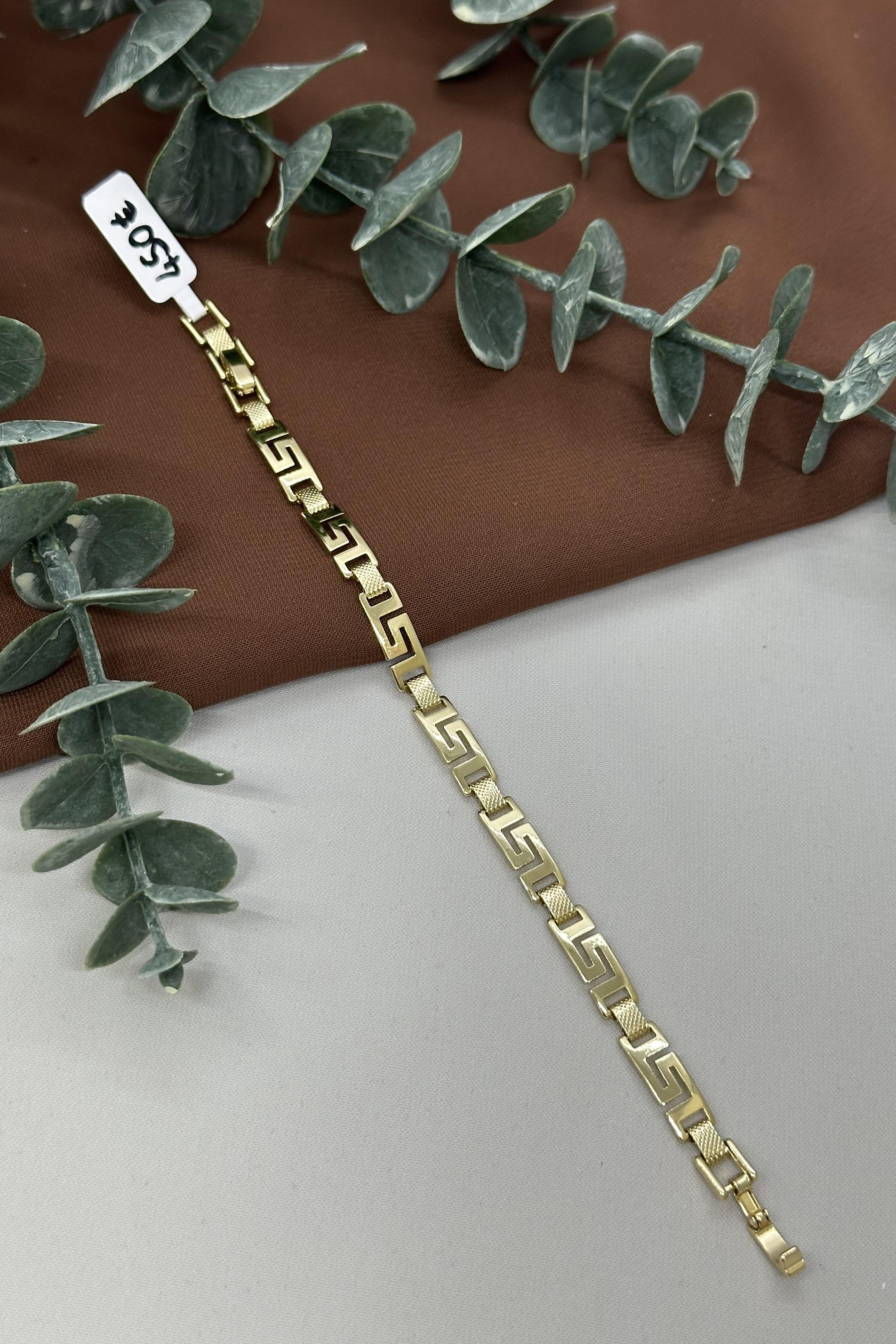 Labirent Model Gold Vıp Bileklik