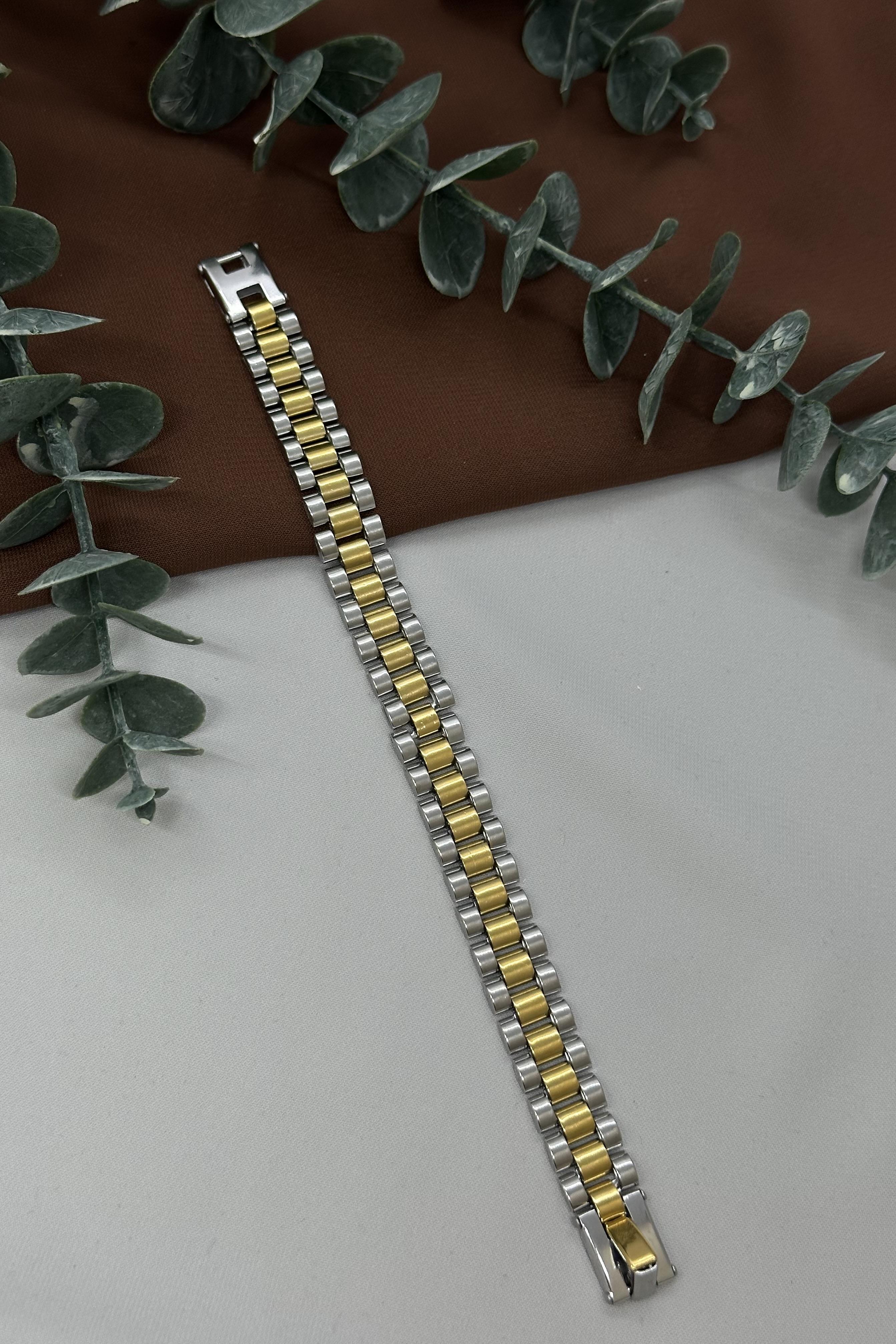Kordon Model Gold-Sılver Bileklik