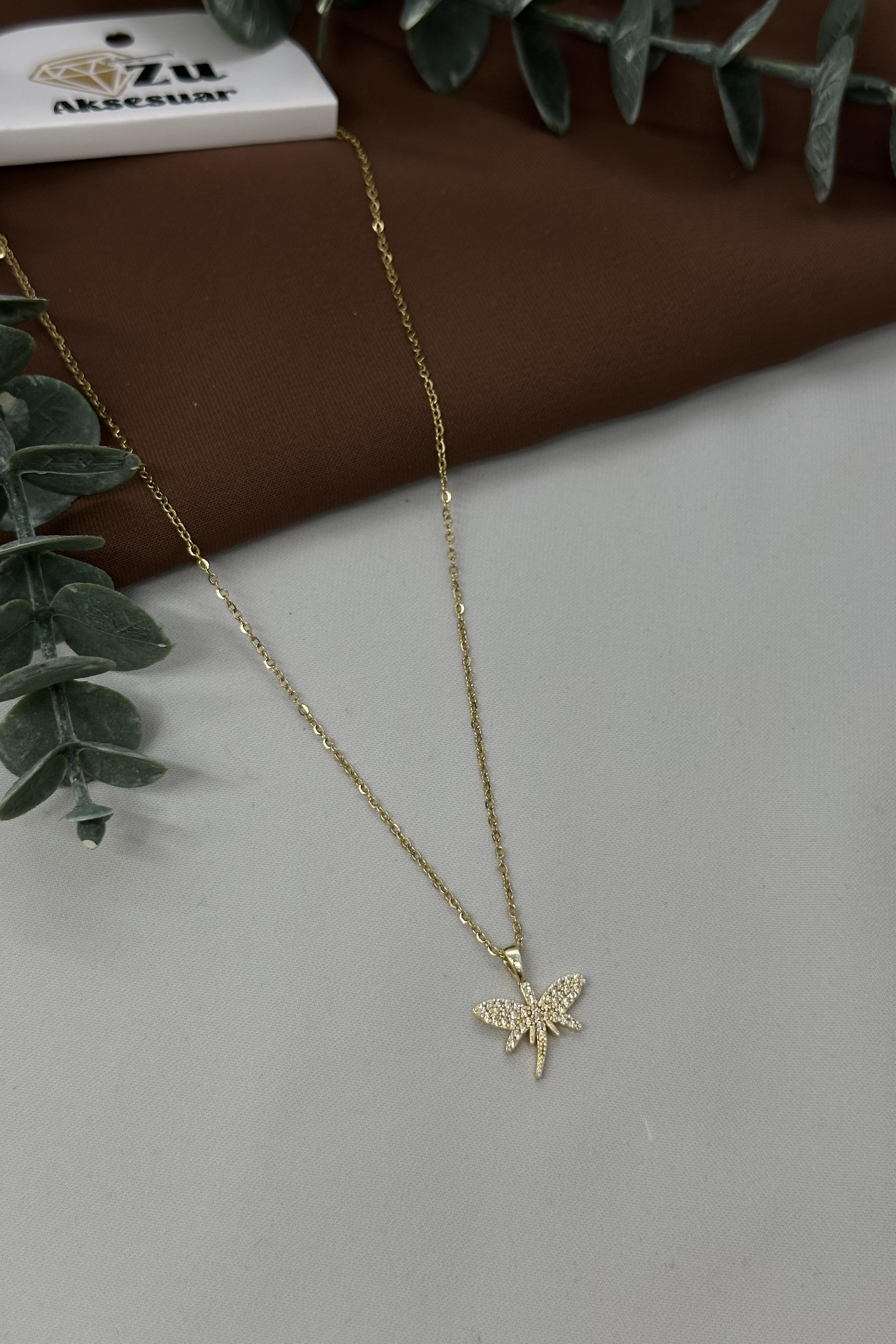 Peri Model Gold Çelik Kolye