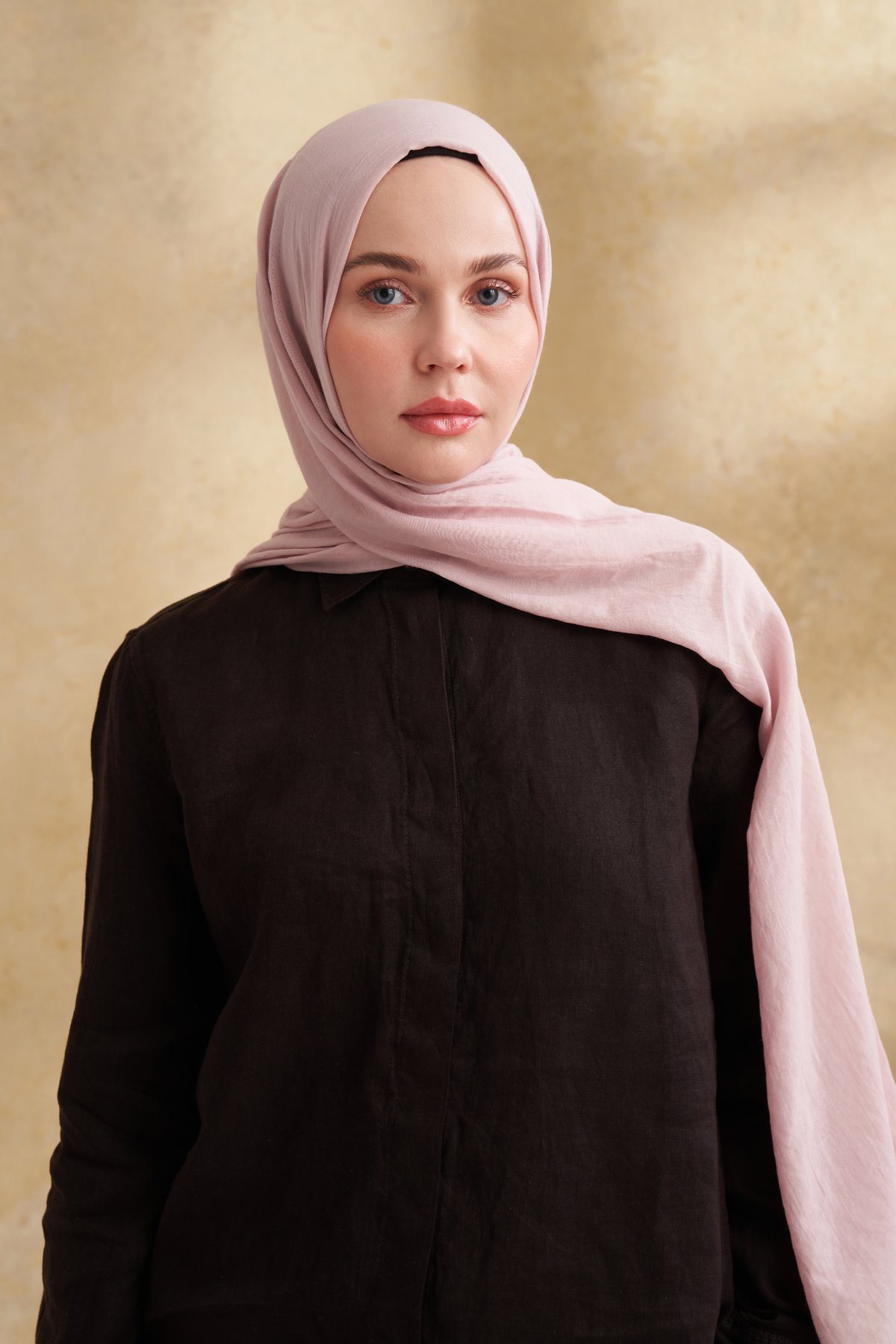 RUSTİK PAMUKSU ŞAL - PUDRA