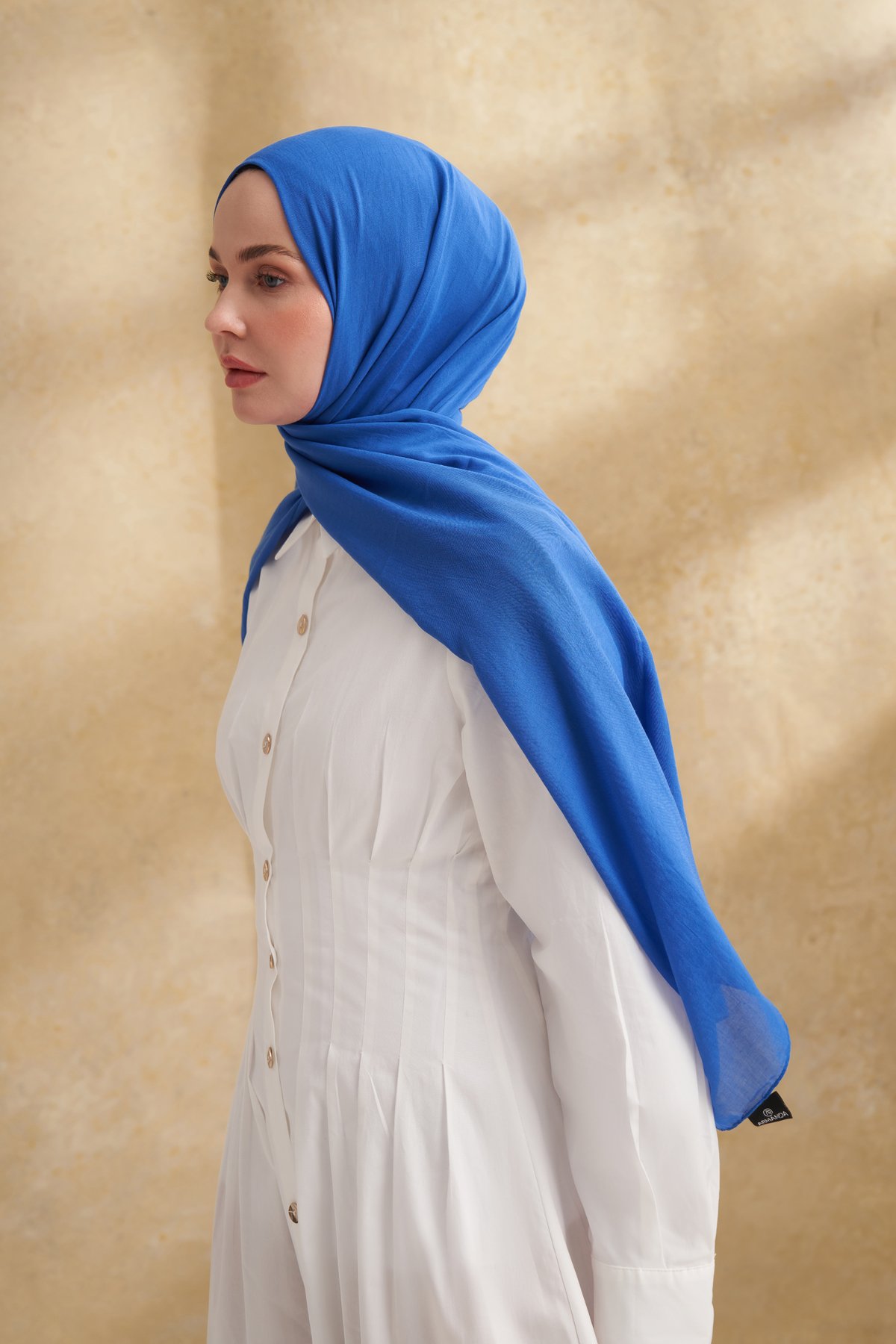 RUSTİK PAMUKSU ŞAL - SAKS