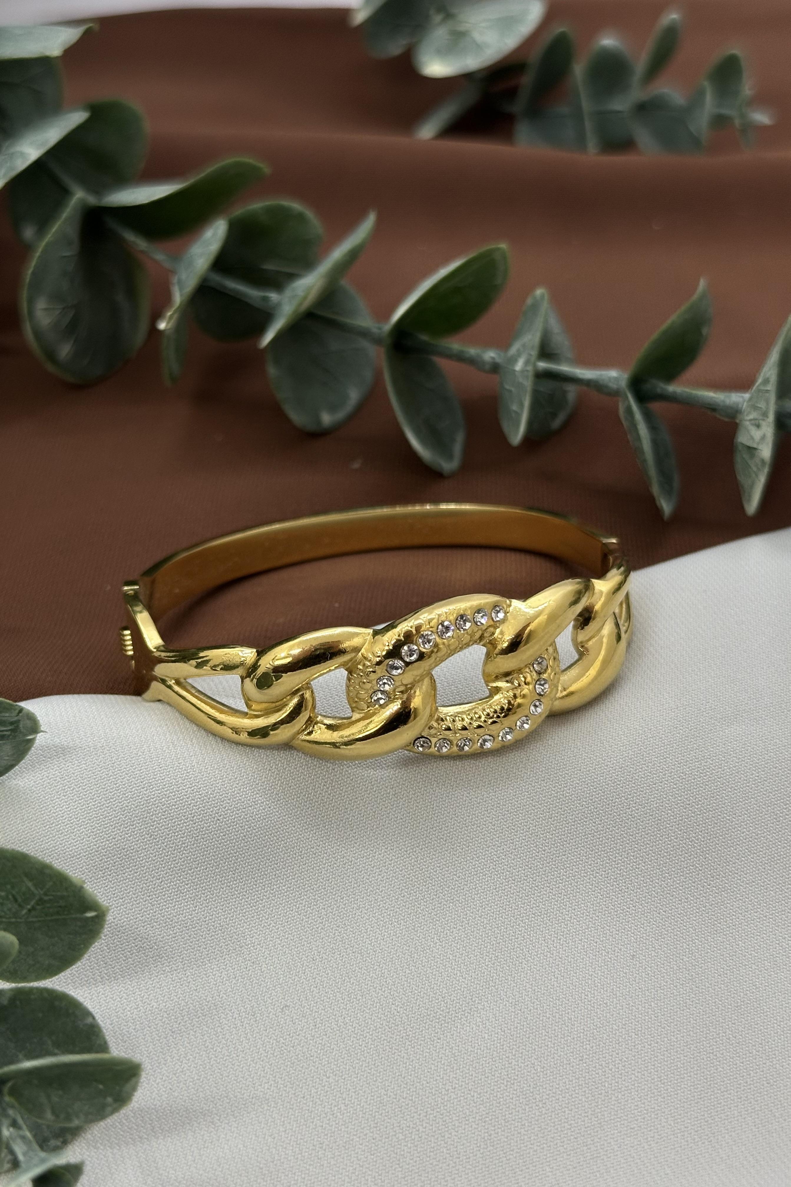 Halka Model Gold Çelik Kelepçe