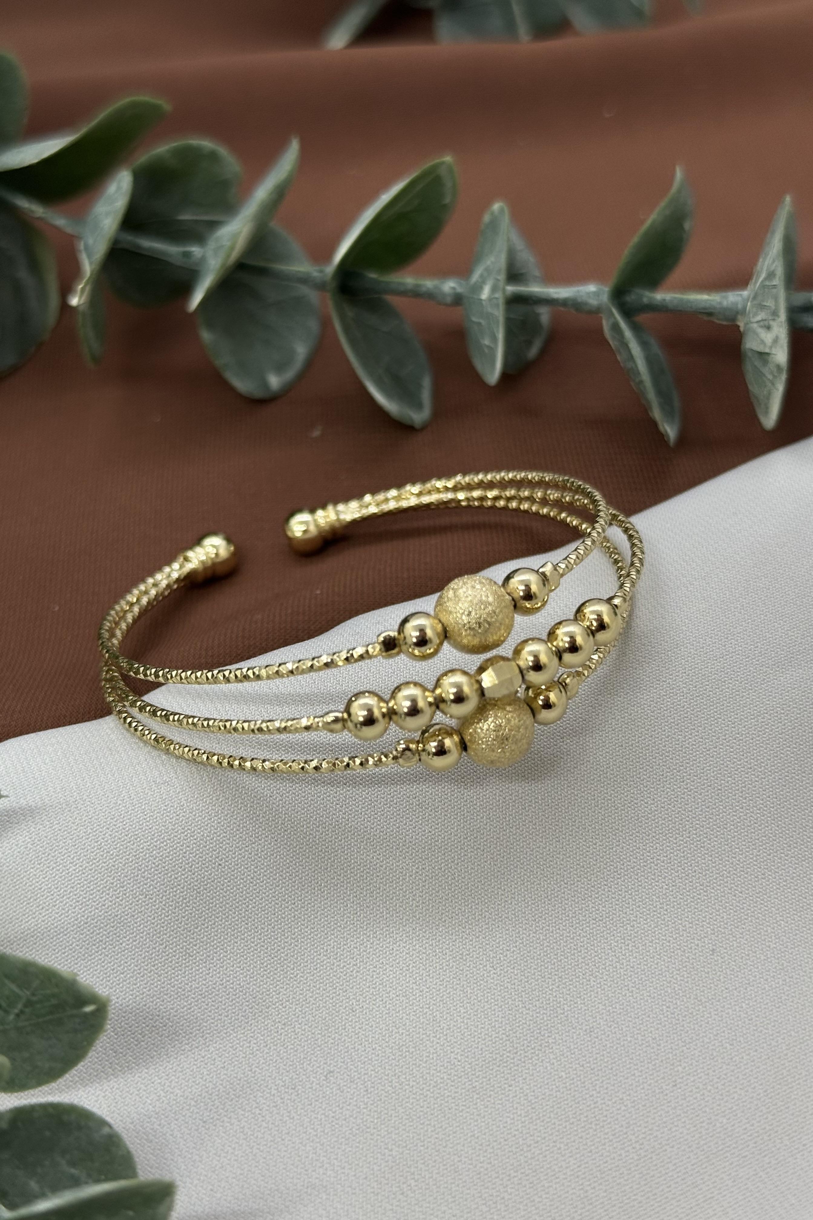 Top Model Gold Vıp Kelepçe Bileklik