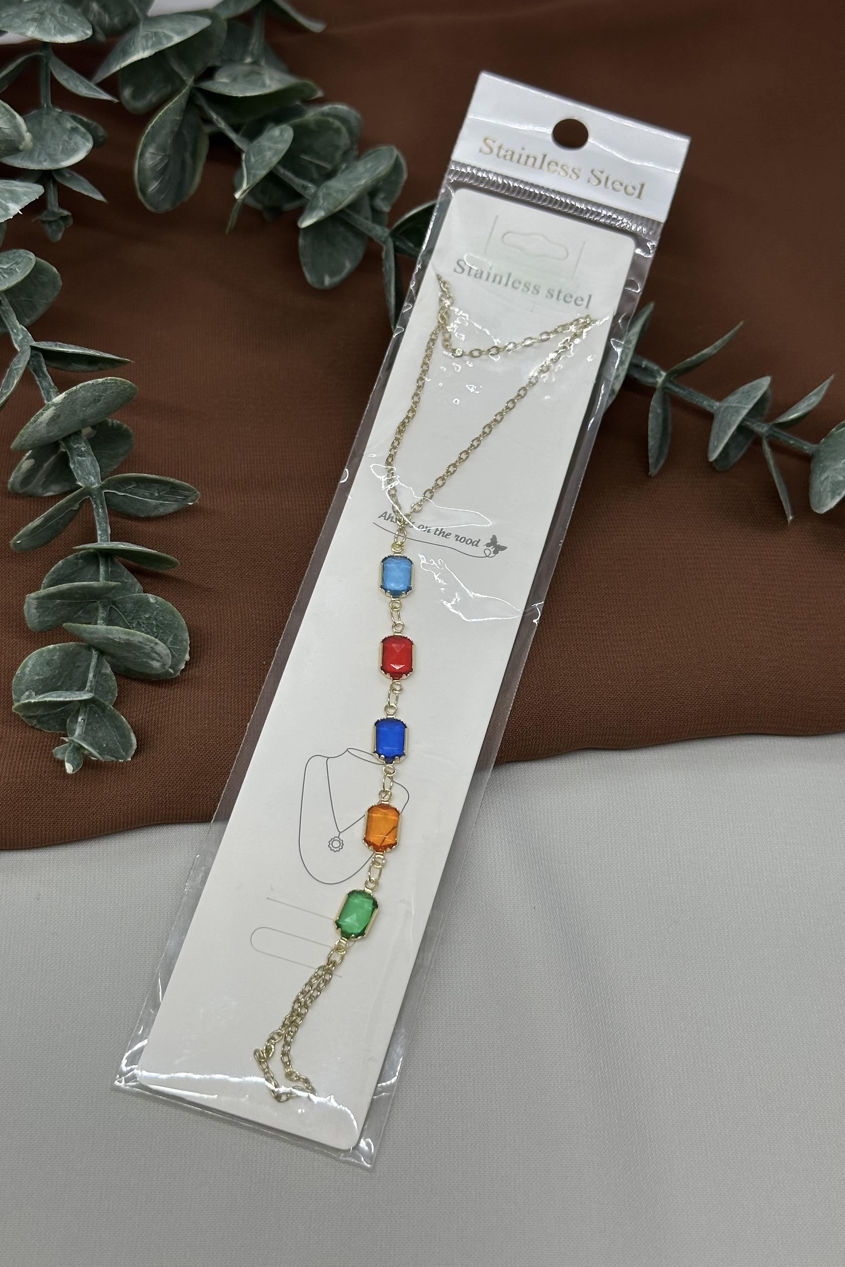 Renkli Taşlı Gold Şahmeran