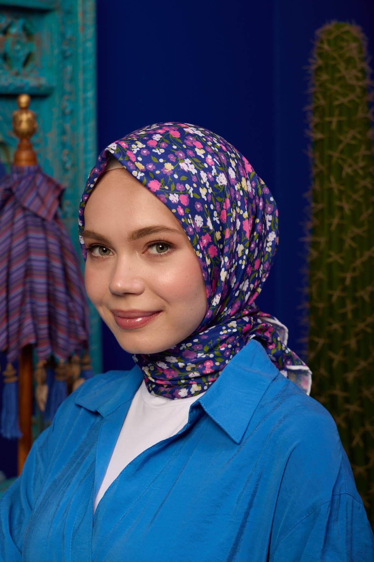 İpekhan Soft Eşarp Mor Pembe