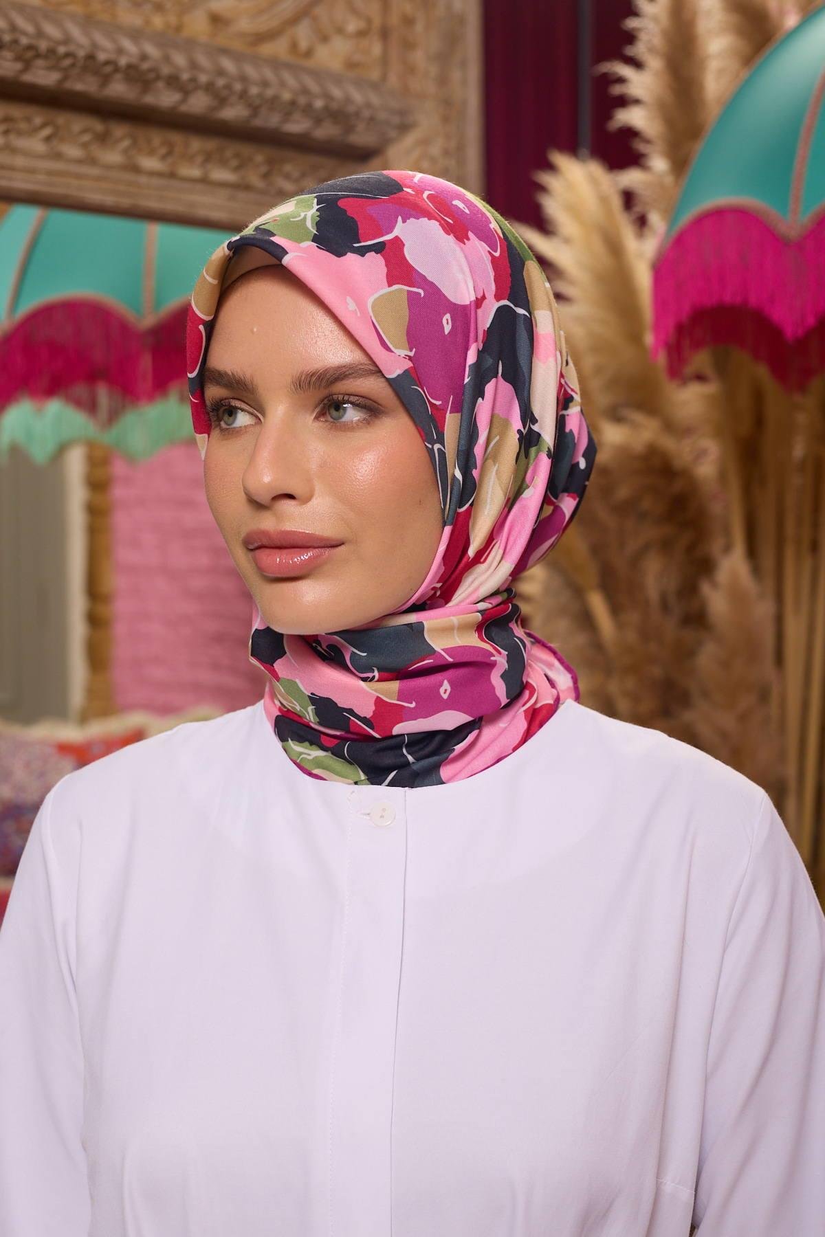 İpekhan Pembe Soft Eşarp