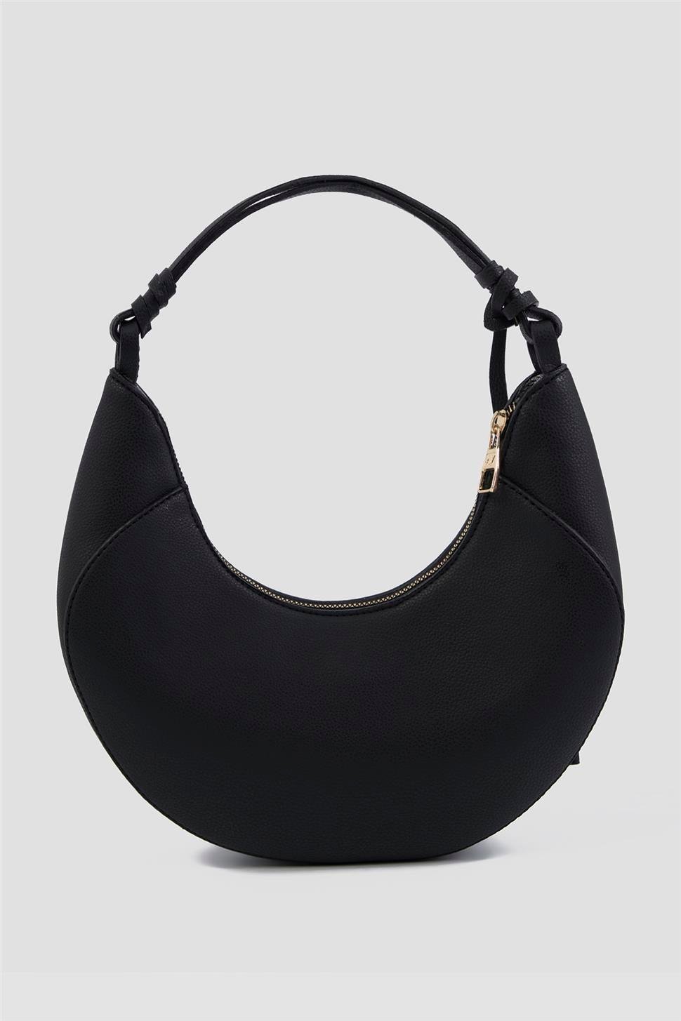 Armine Pia Deri Çanta Siyah