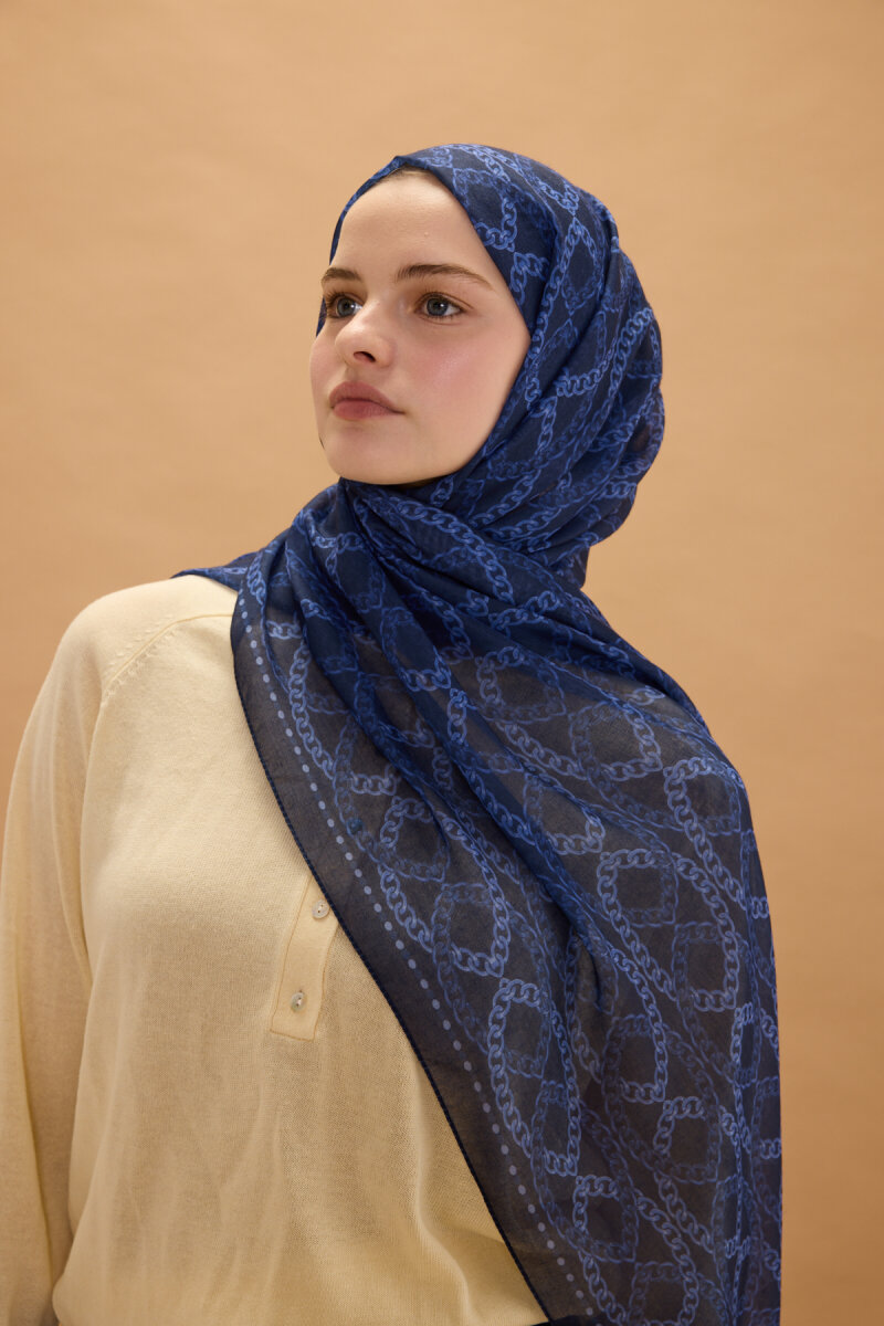 Prag Rami Şal - Lacivert