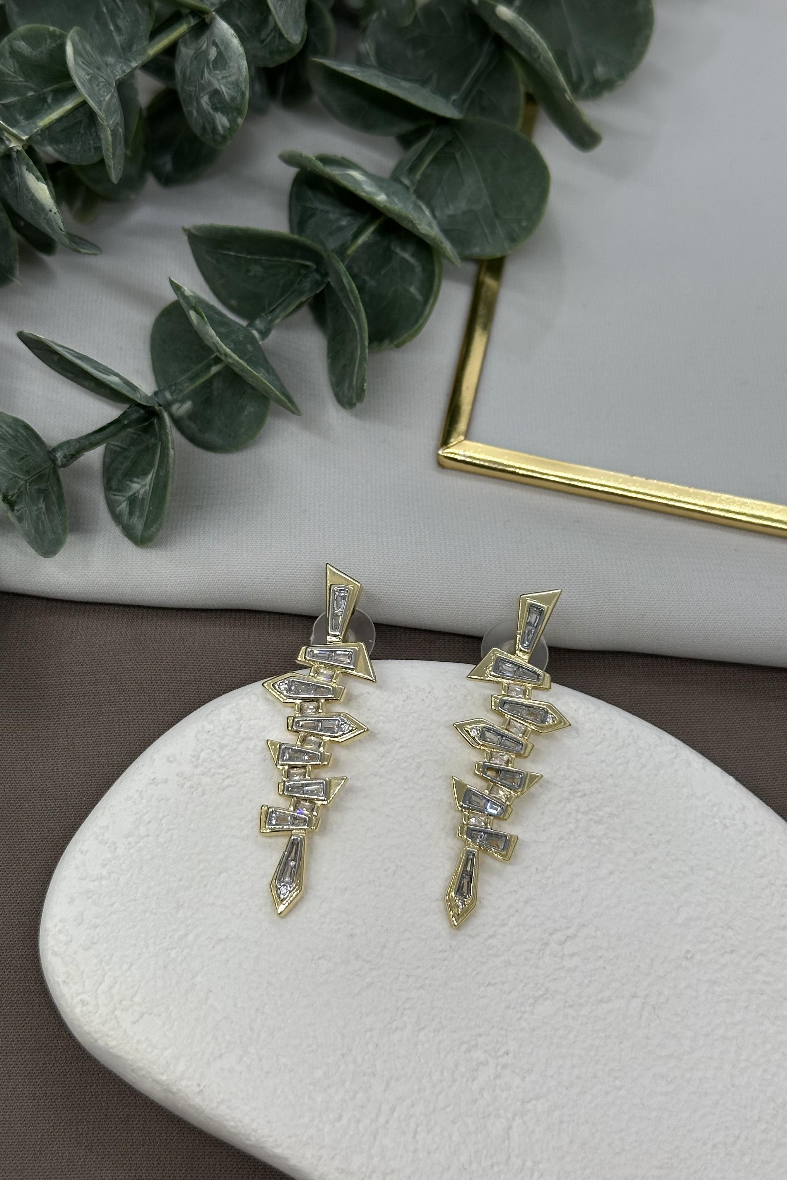 Gold Element Model Özel Tasarım Vıp Küpe