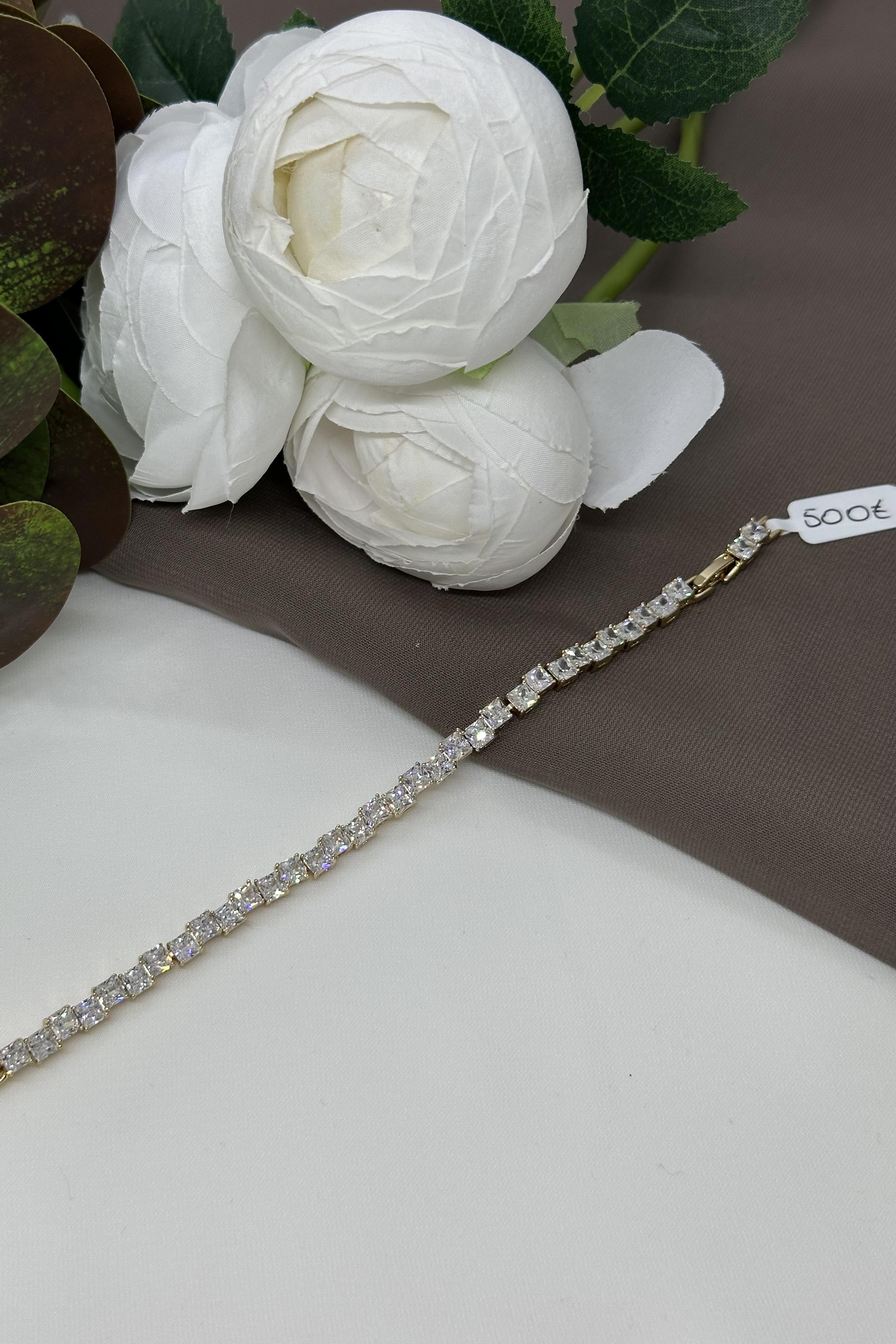 Taşlı Rose Gold Vıp Bileklik