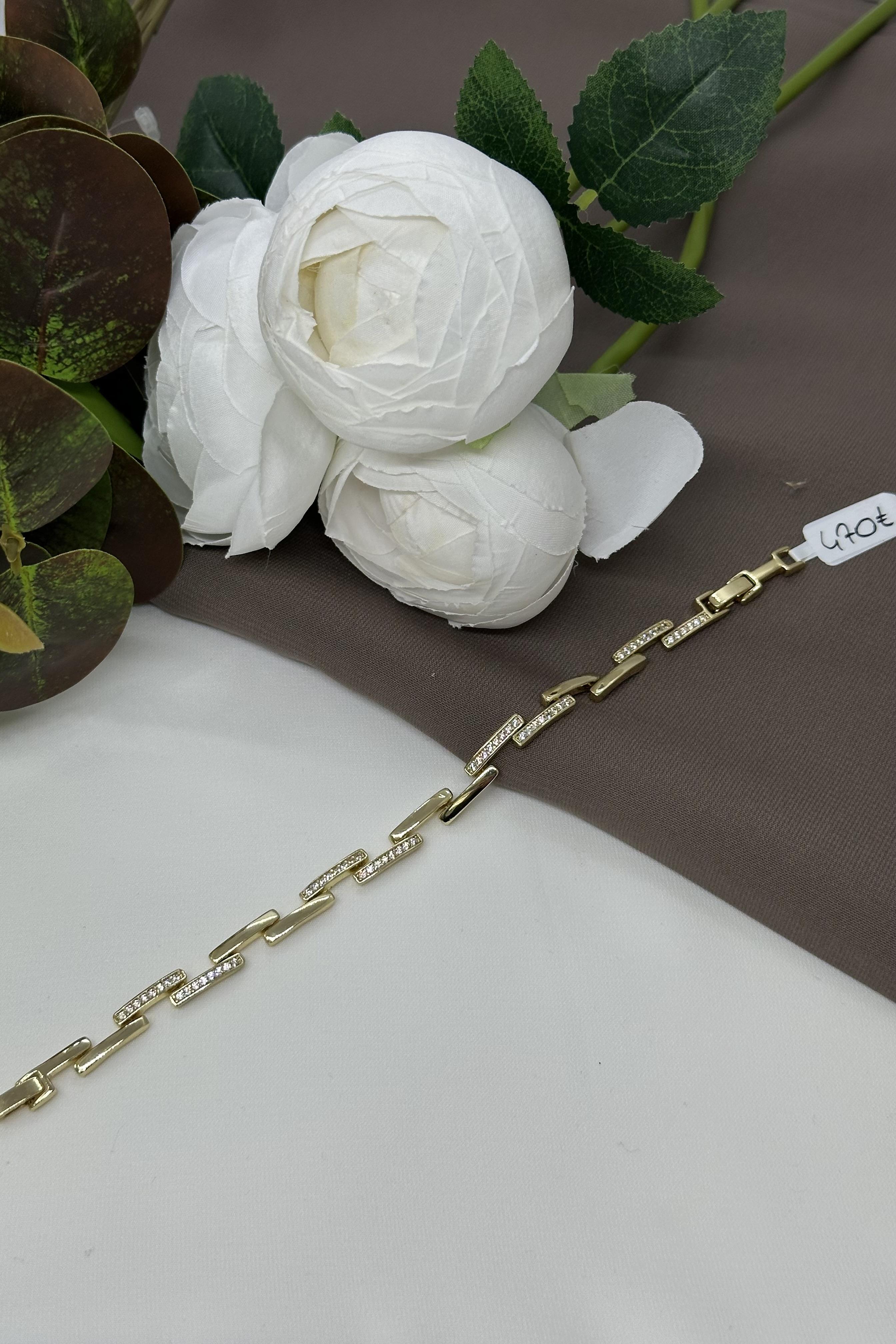 Çizgi Model Gold Vıp Bileklik