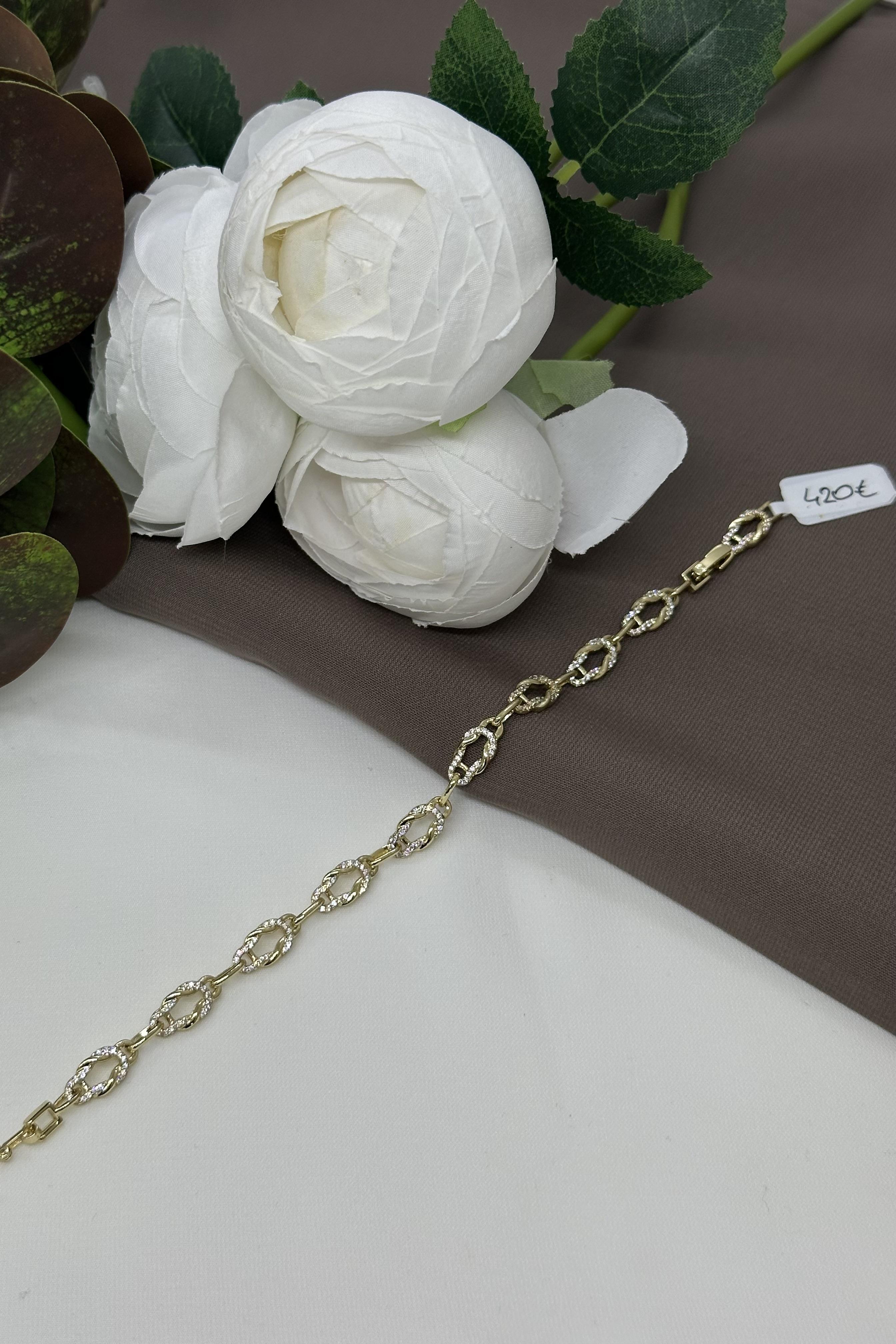 Halka Model Gold Vıp Bileklik