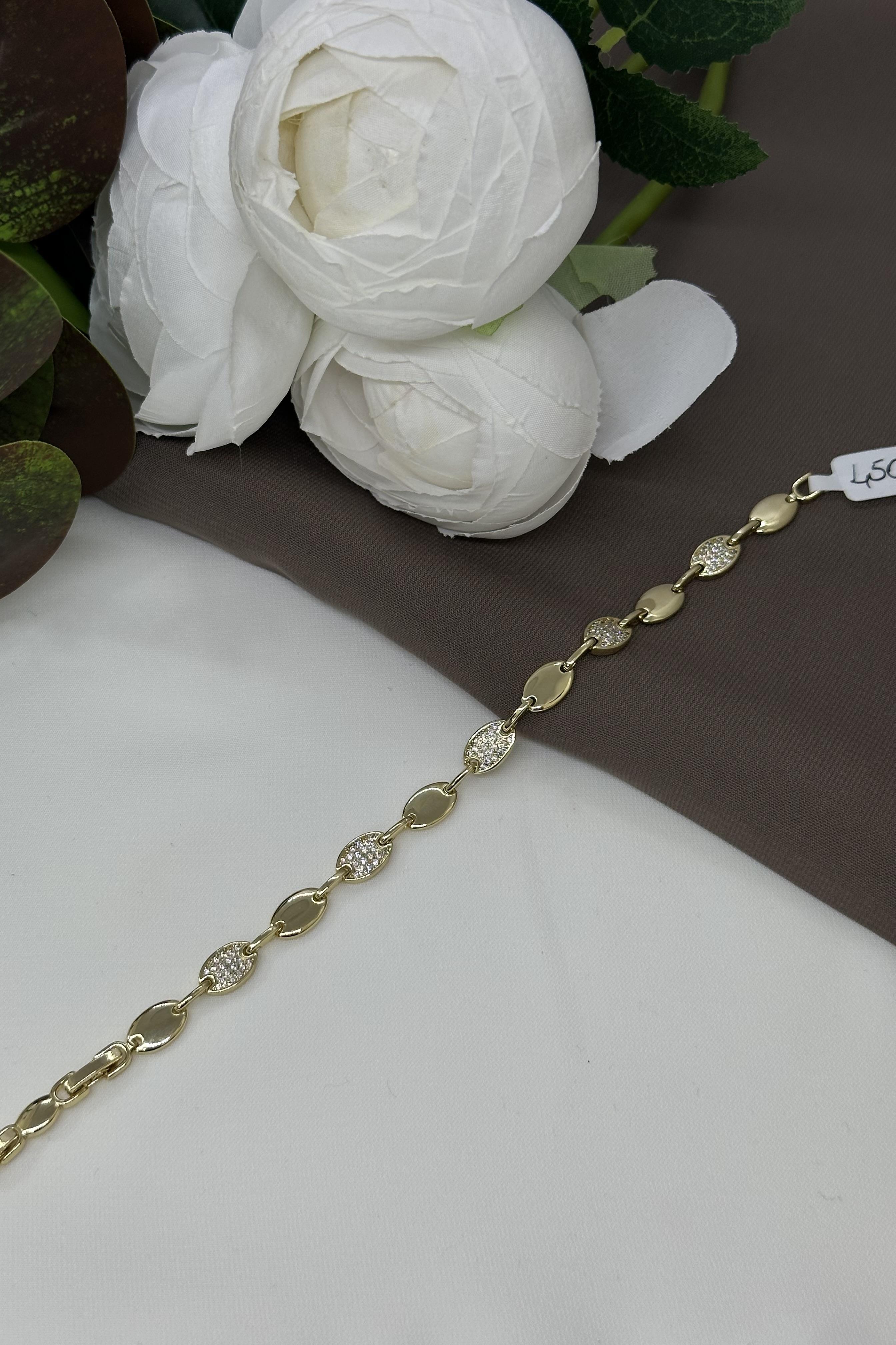 Düğme Model Gold Vıp Bileklik