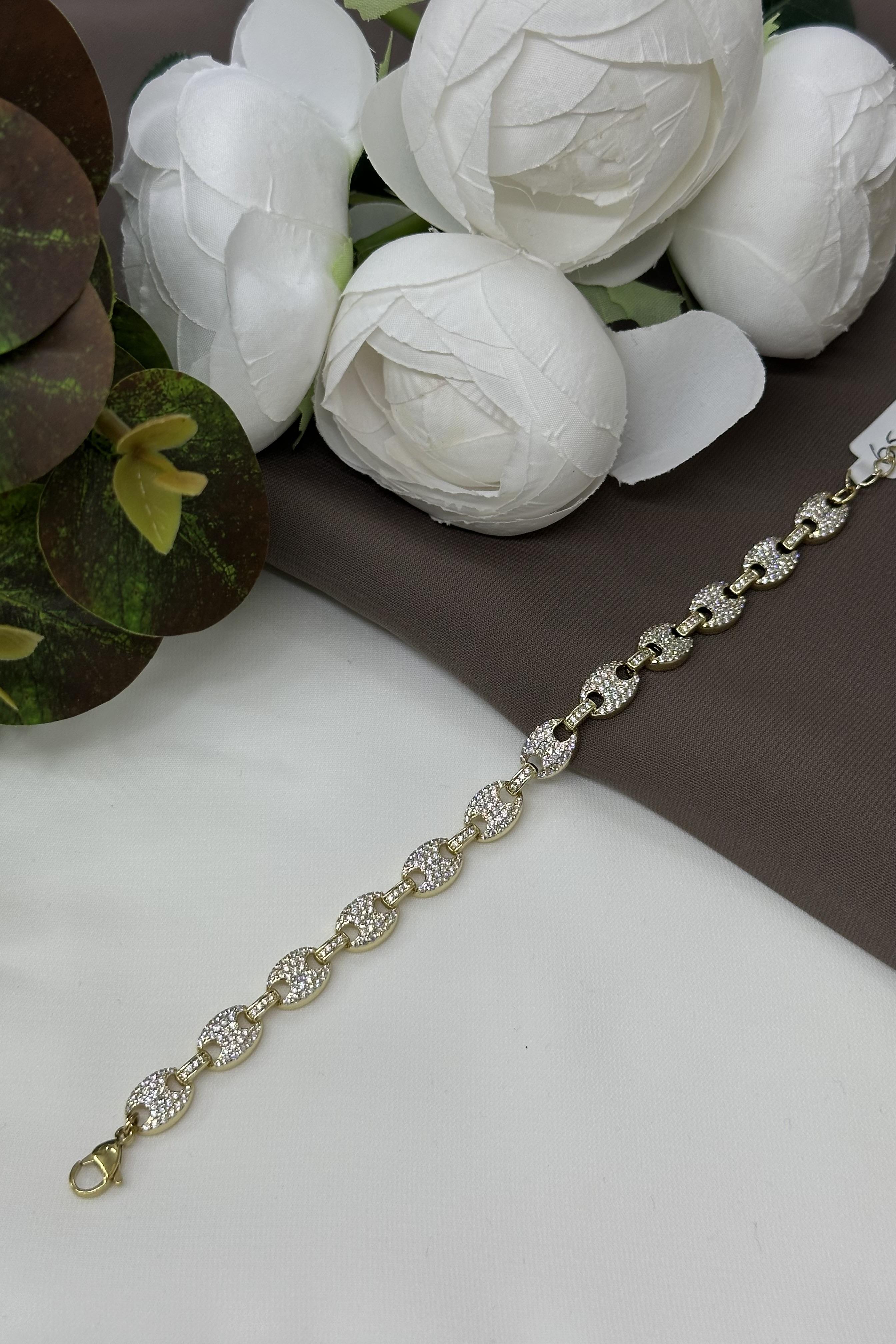 Düğme Model Gold Vıp Bileklik