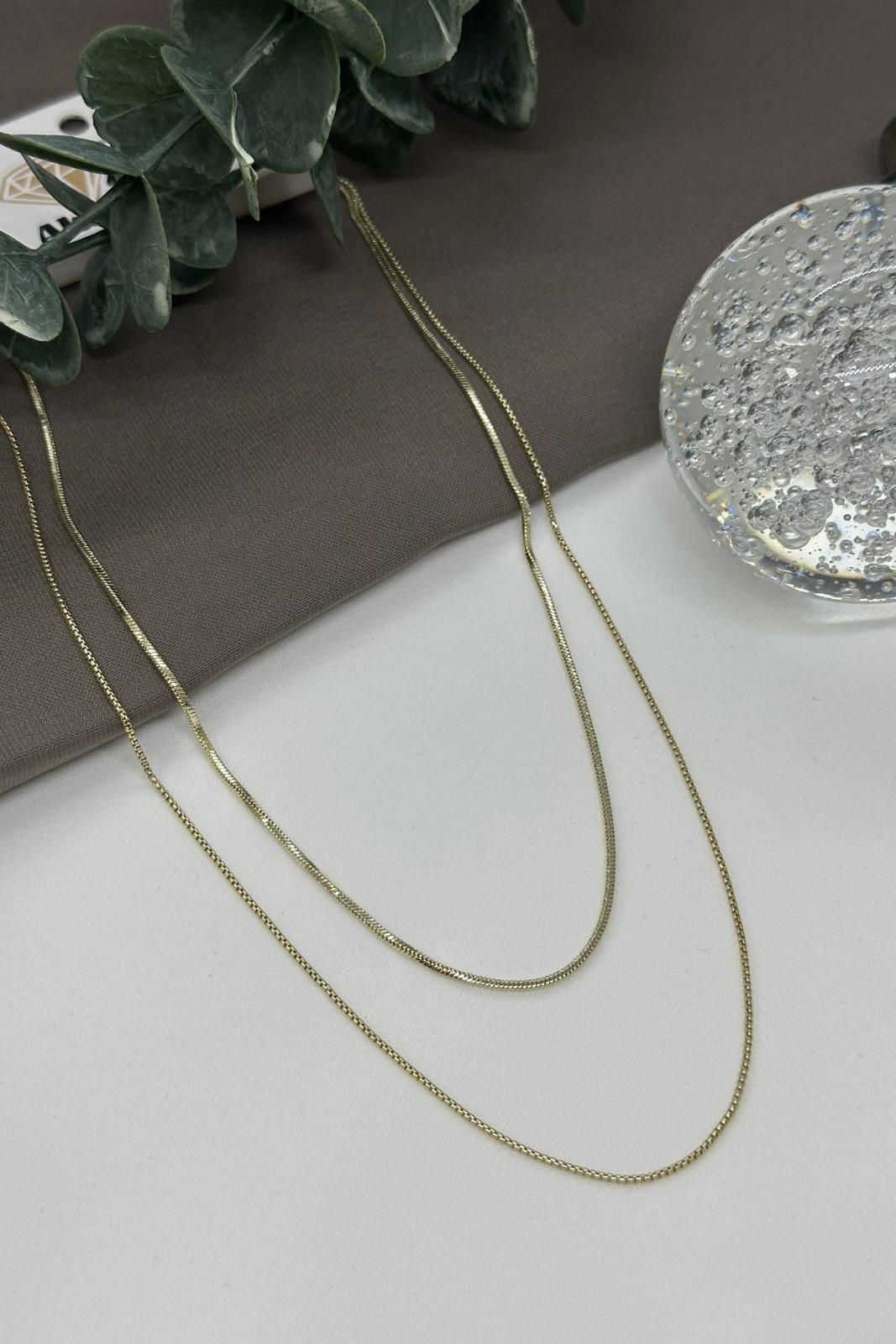 İkili Gold Vıp Kolye