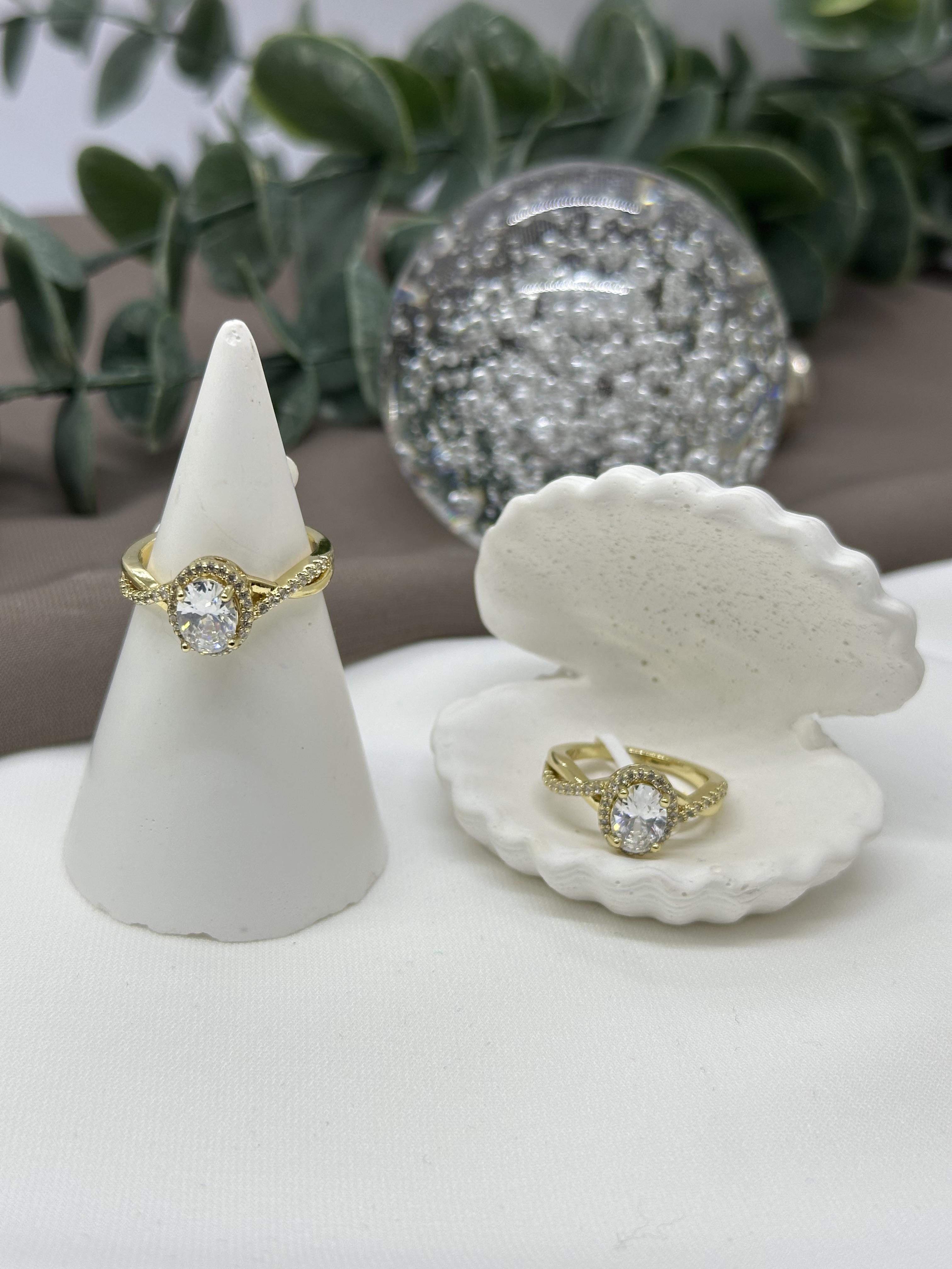 Baget Taşlı Gold Vıp Yüzük