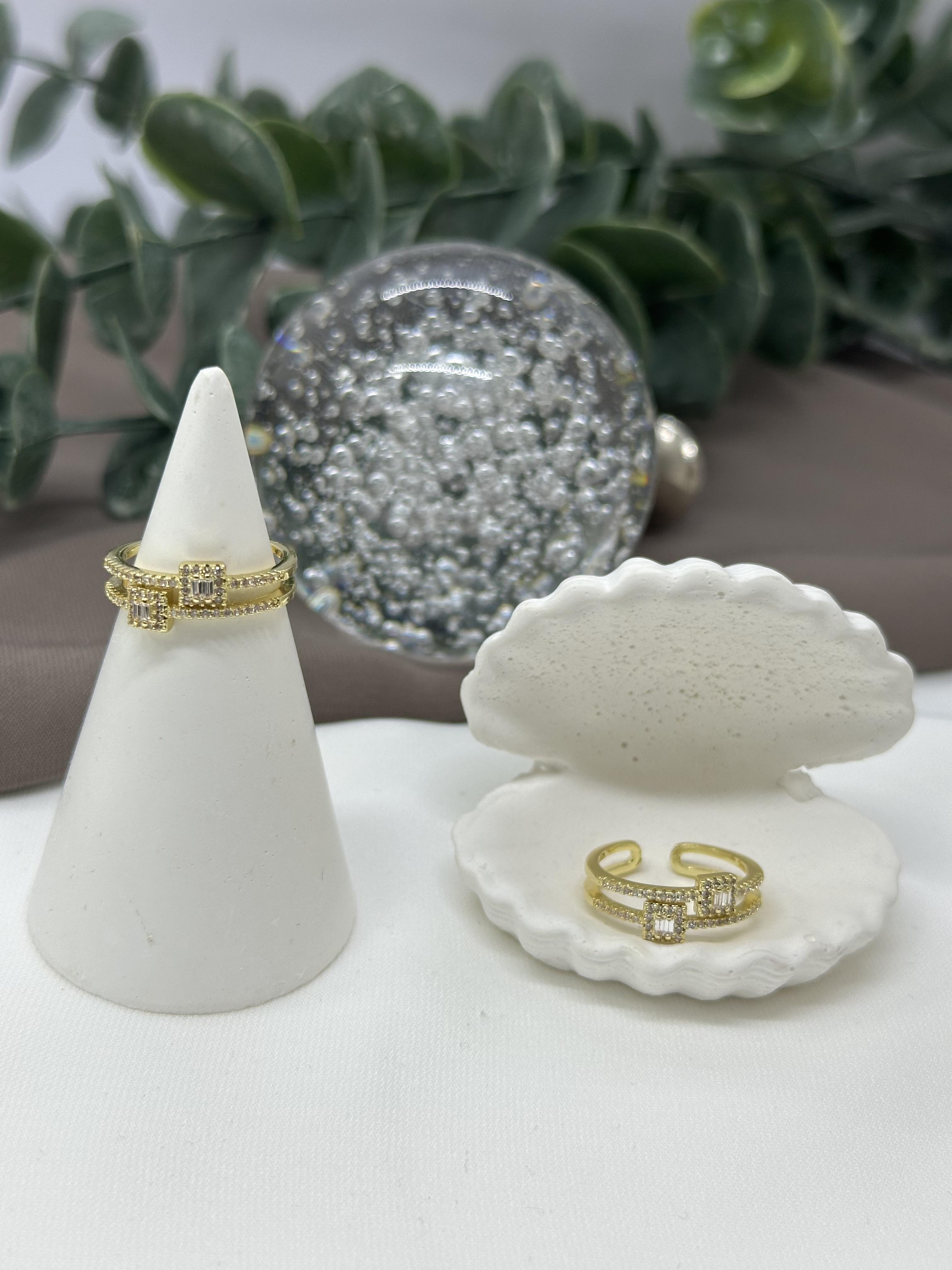 Baget Taşlı Gold Vıp Yüzük