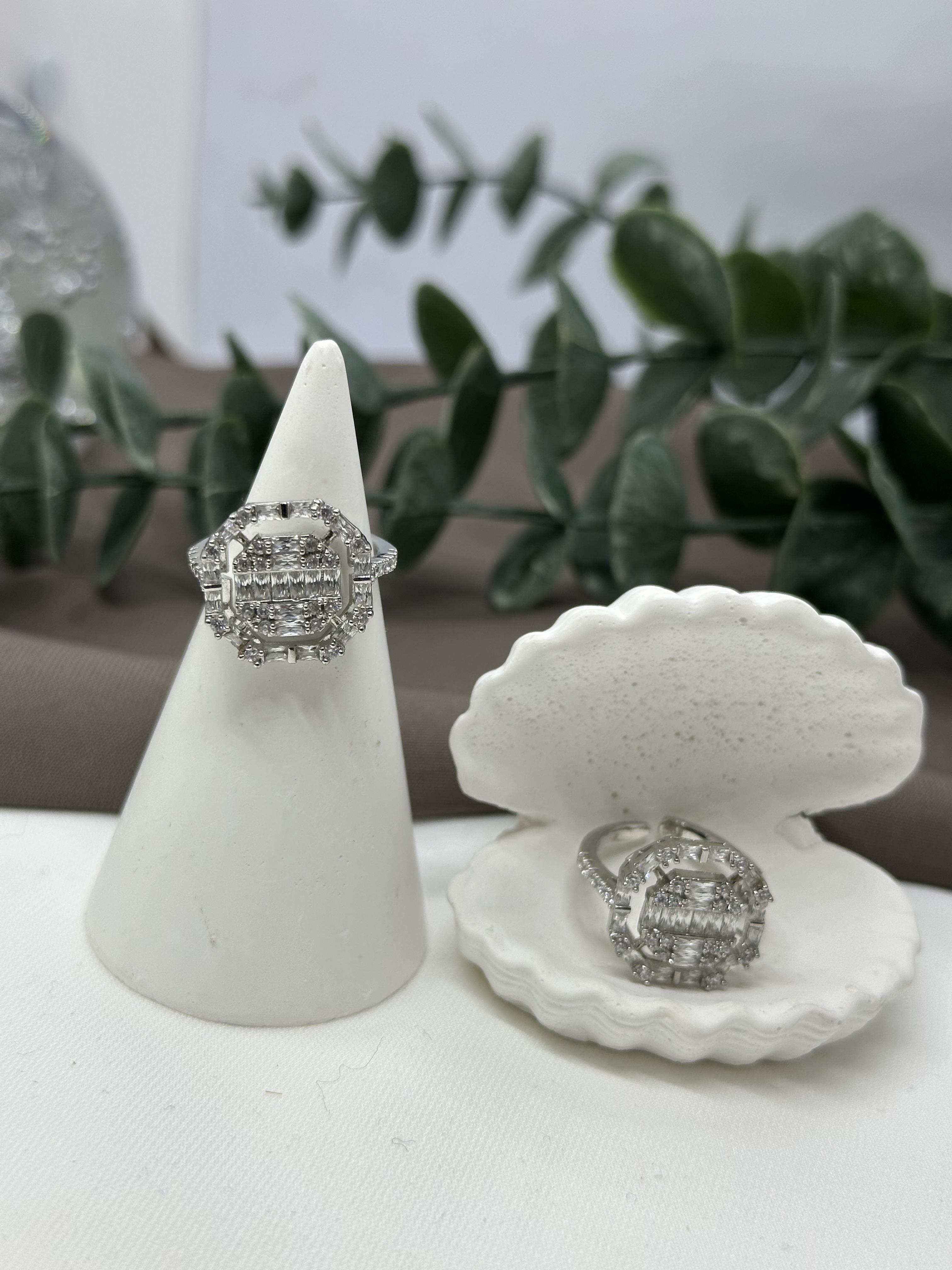 Baget Taşlı Sılver Vıp Yüzük