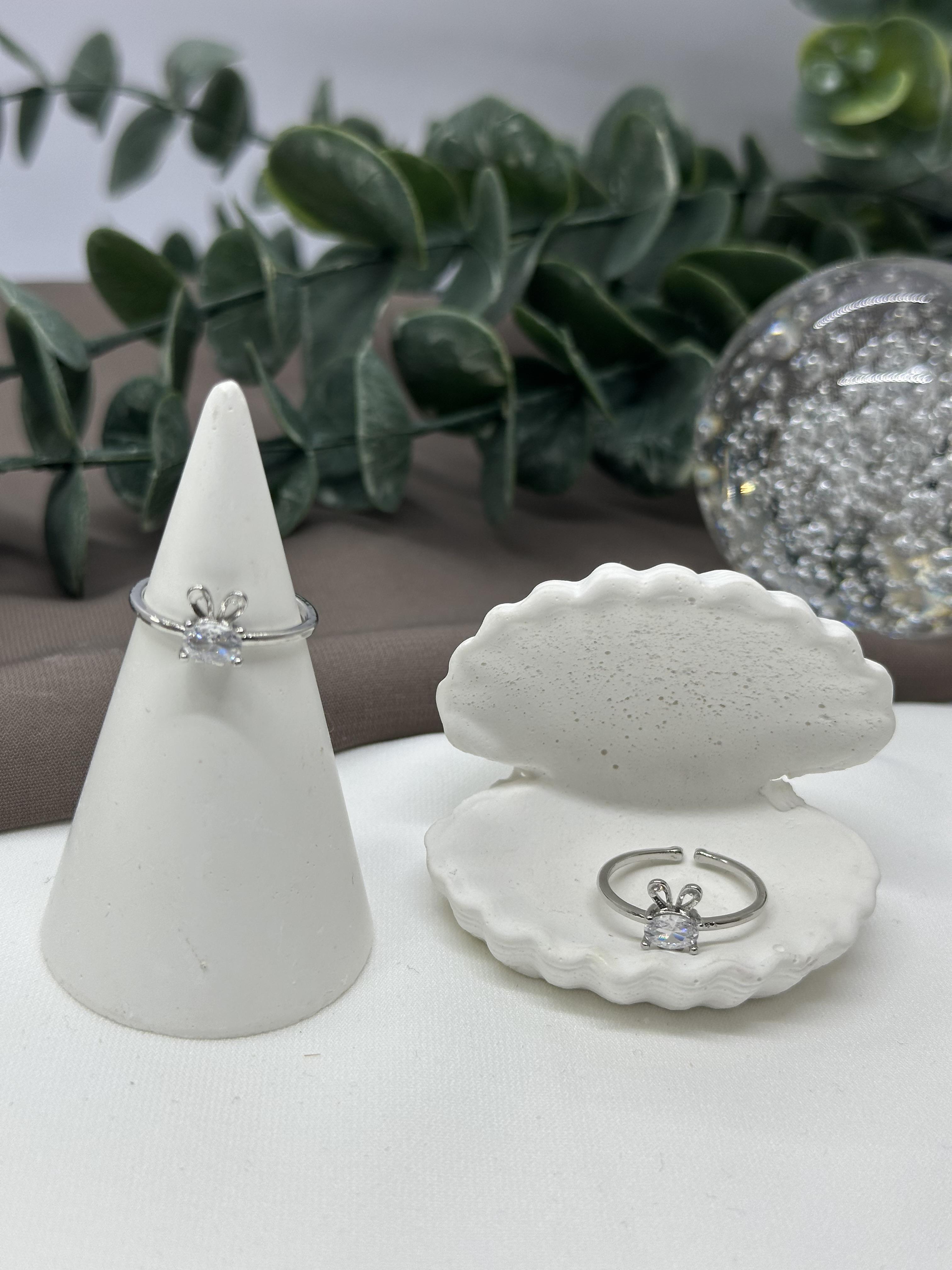 Tavşan Taşlı Sılver Vıp Yüzük