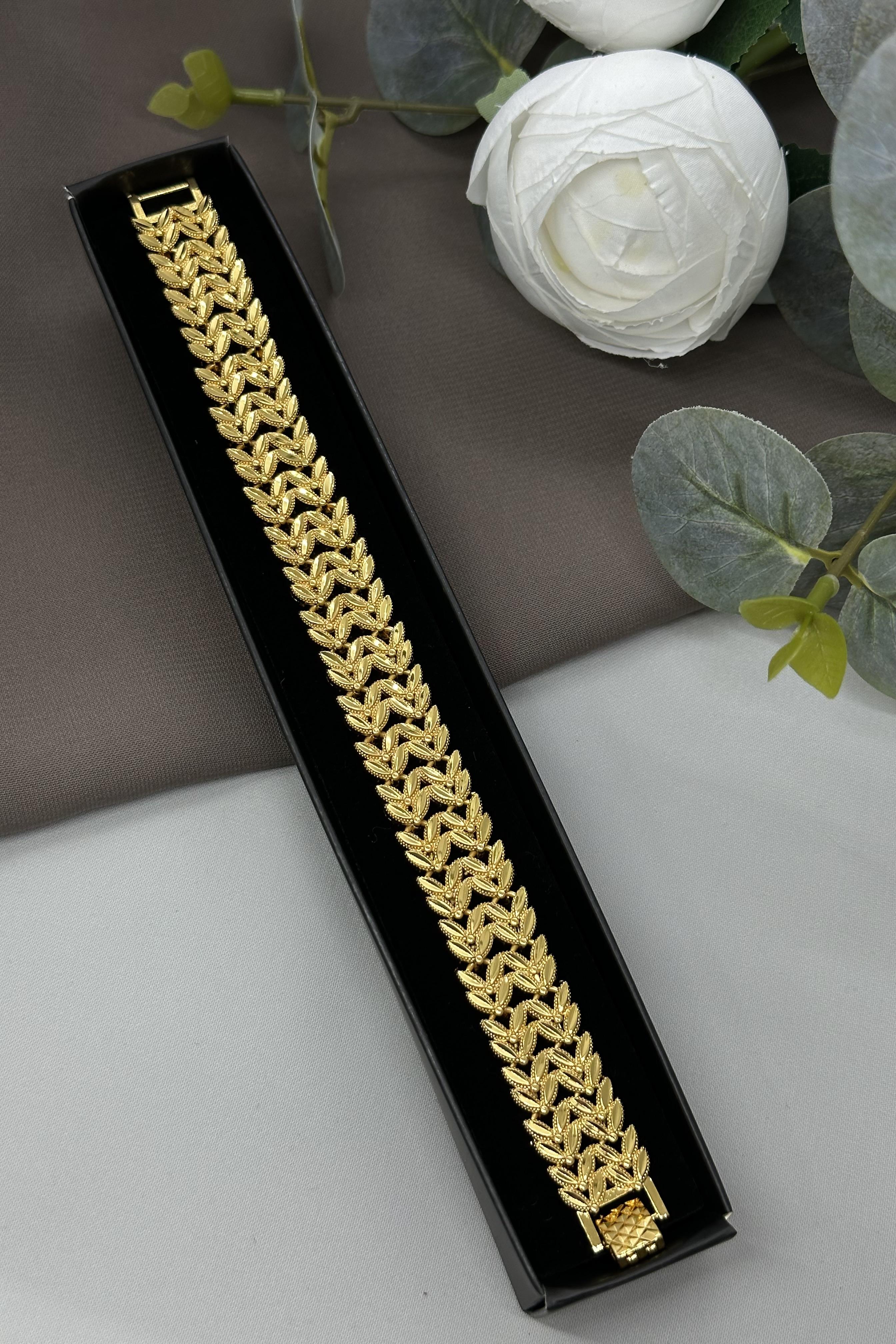 22 Ayar Altın Kaplama Başak Model Bileklik