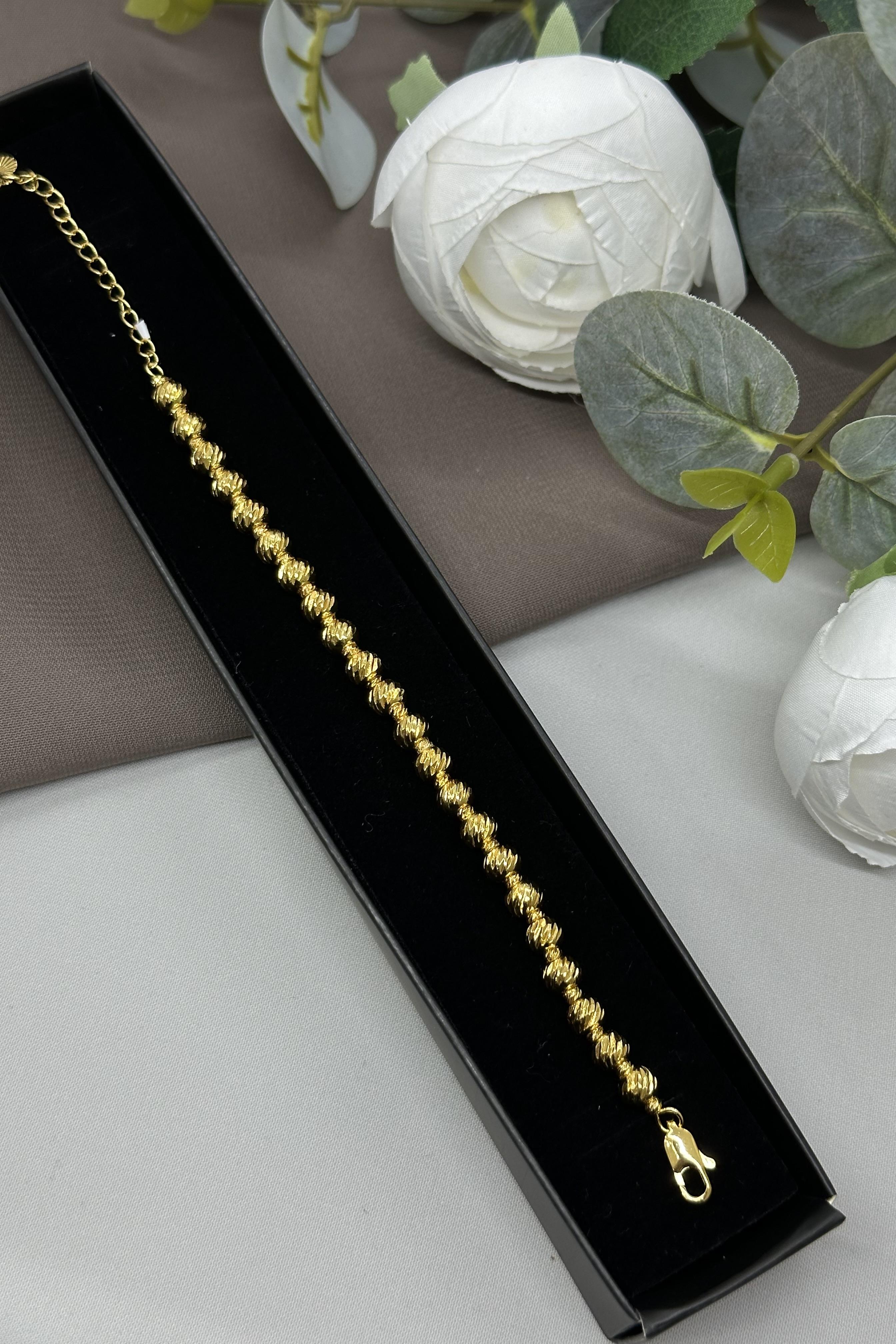 22 Ayar Altın Kaplama Top Model Bileklik