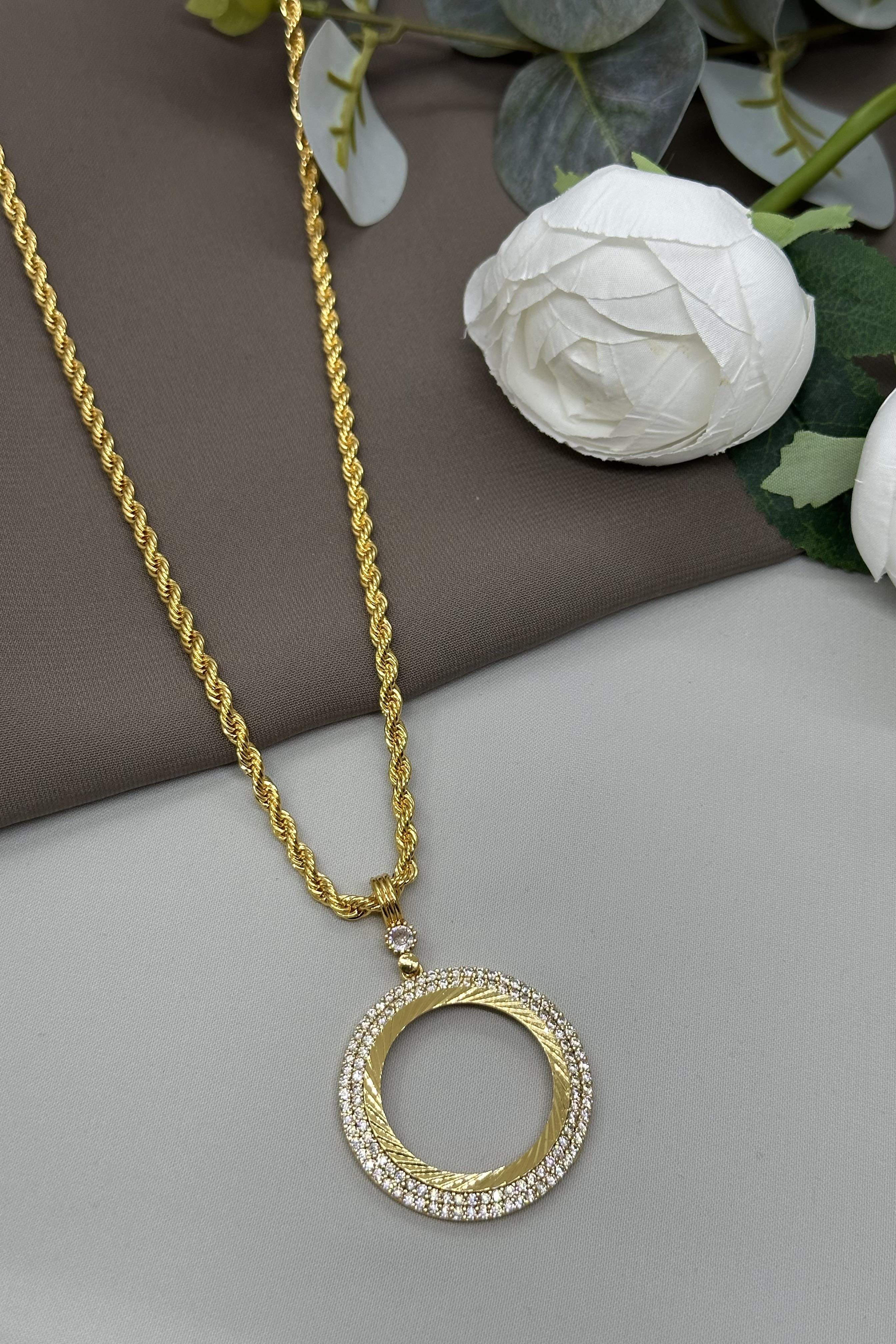 22 Ayar Altın Kaplama Reşat Takılabilen Kolye