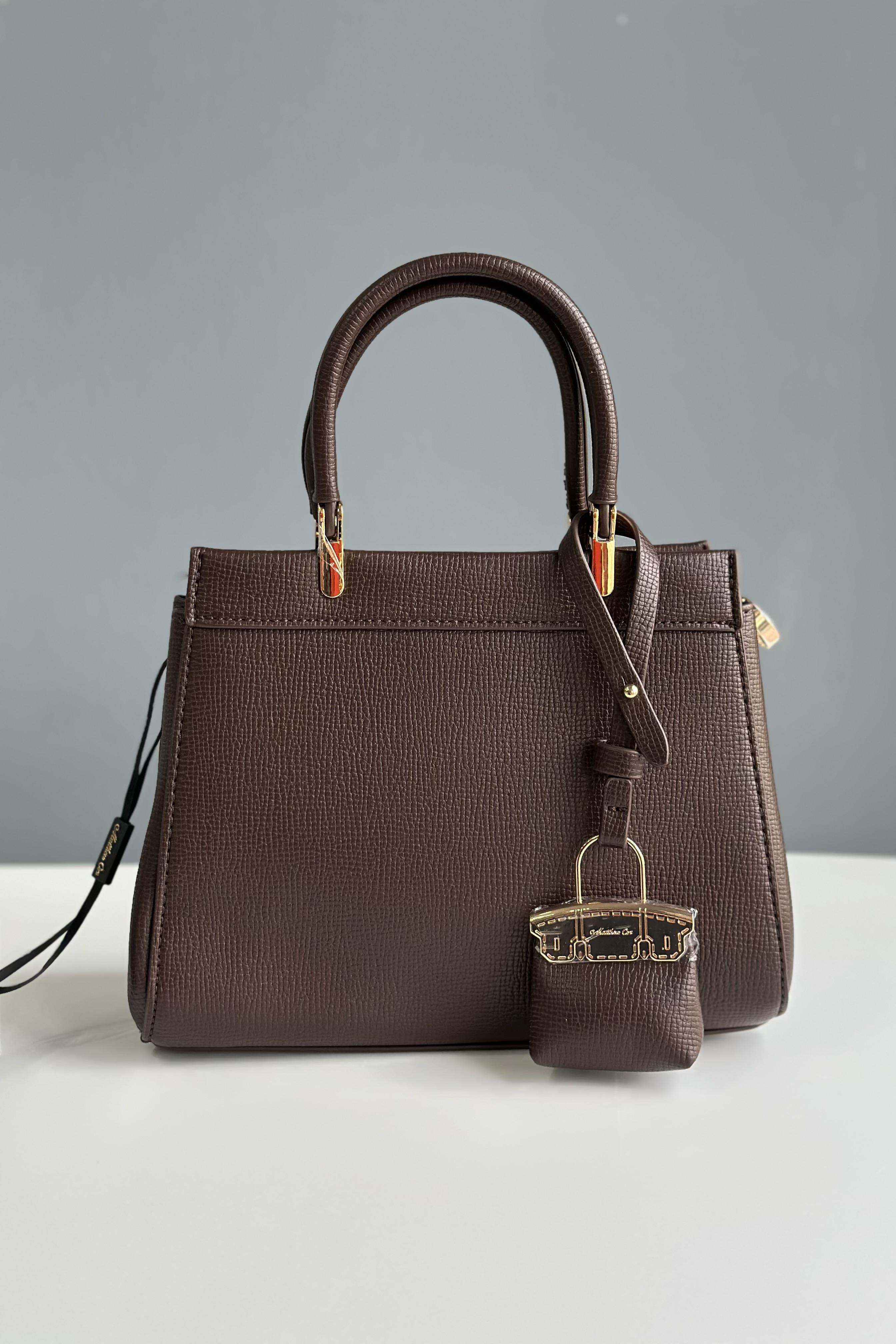 A++ Kalite Mini Çantalı Acıkahve Çanta