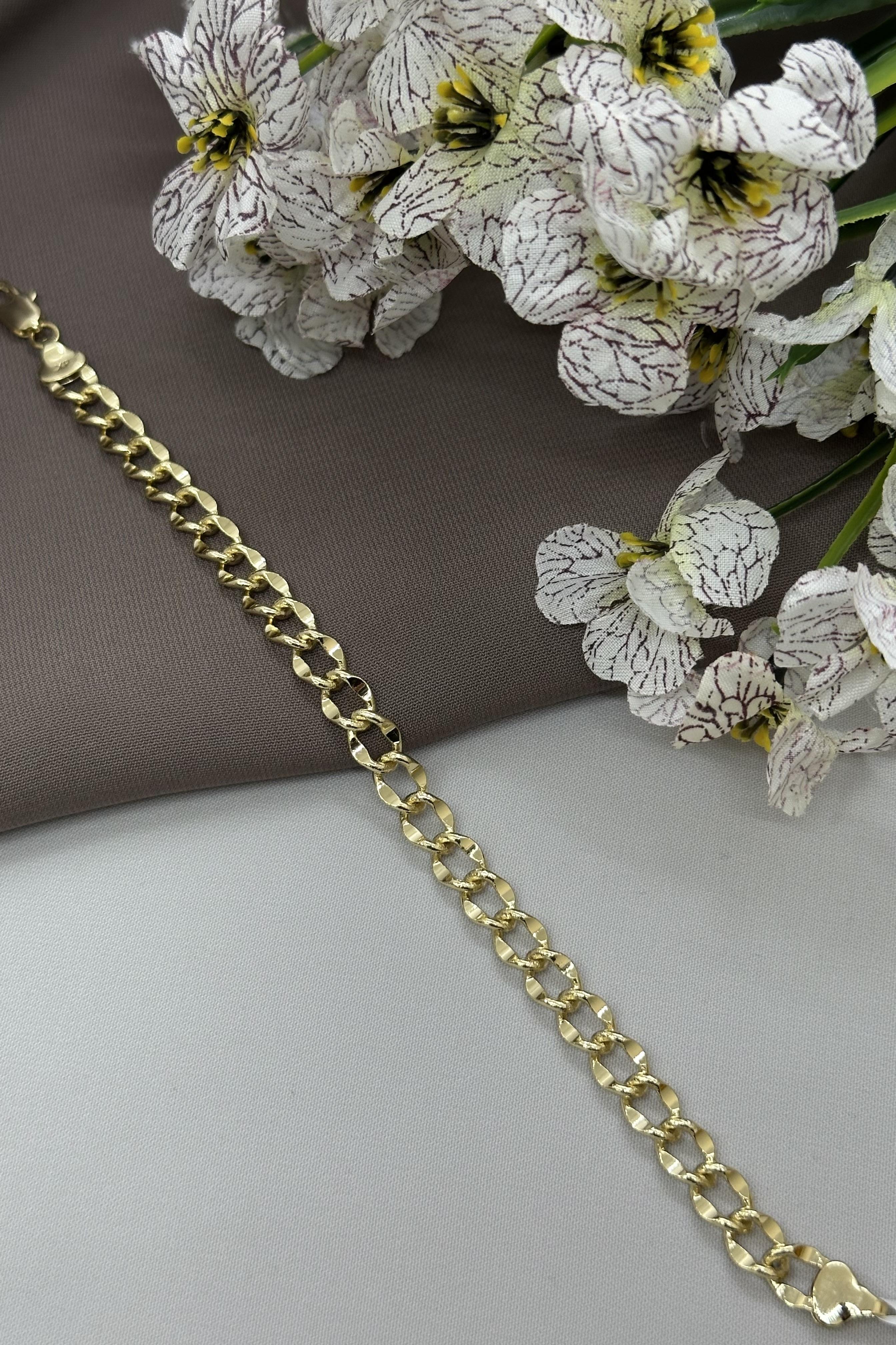 14K Halka Model Gold Vıp Bileklik