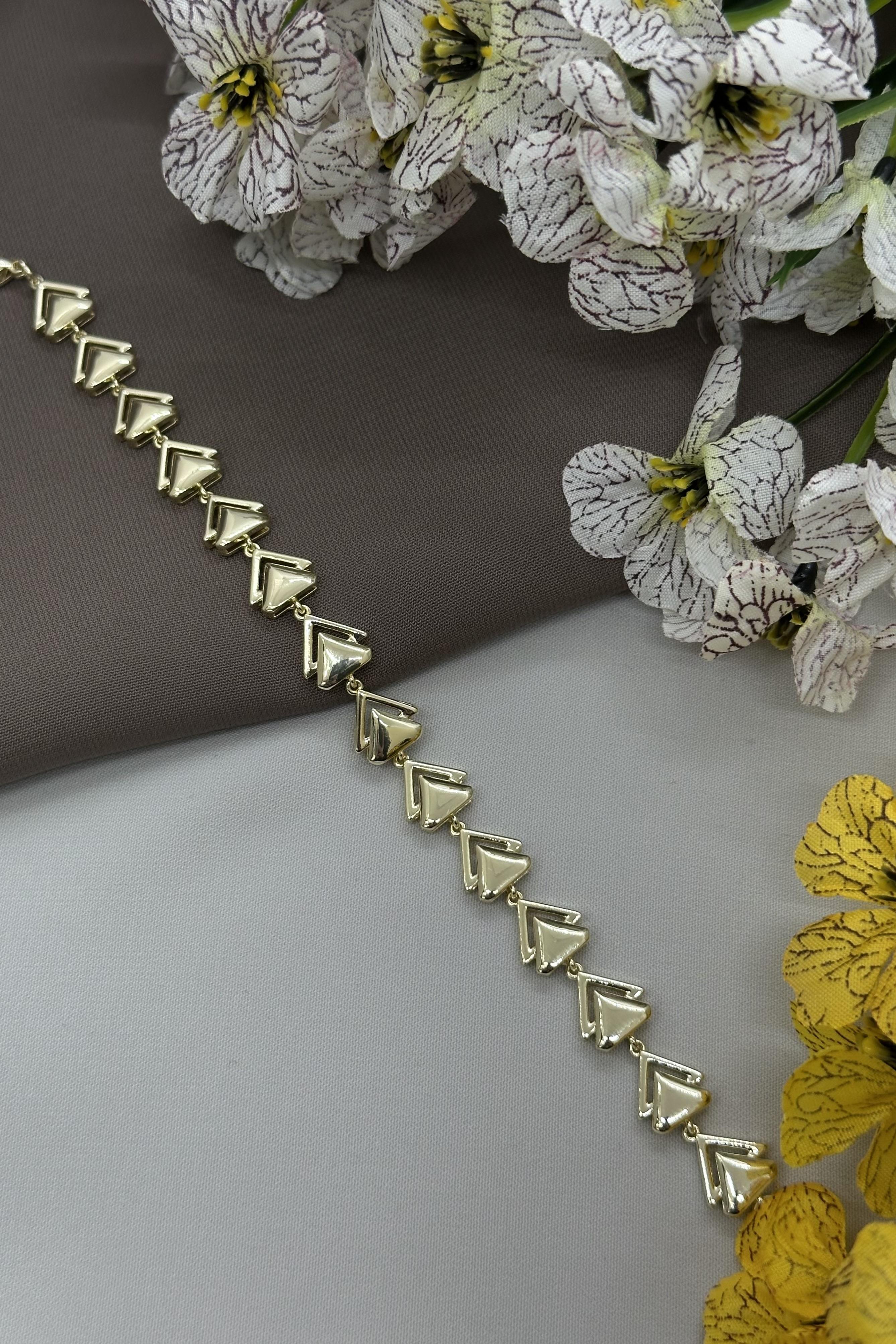 14K Ok Model Gold Vıp Bileklik