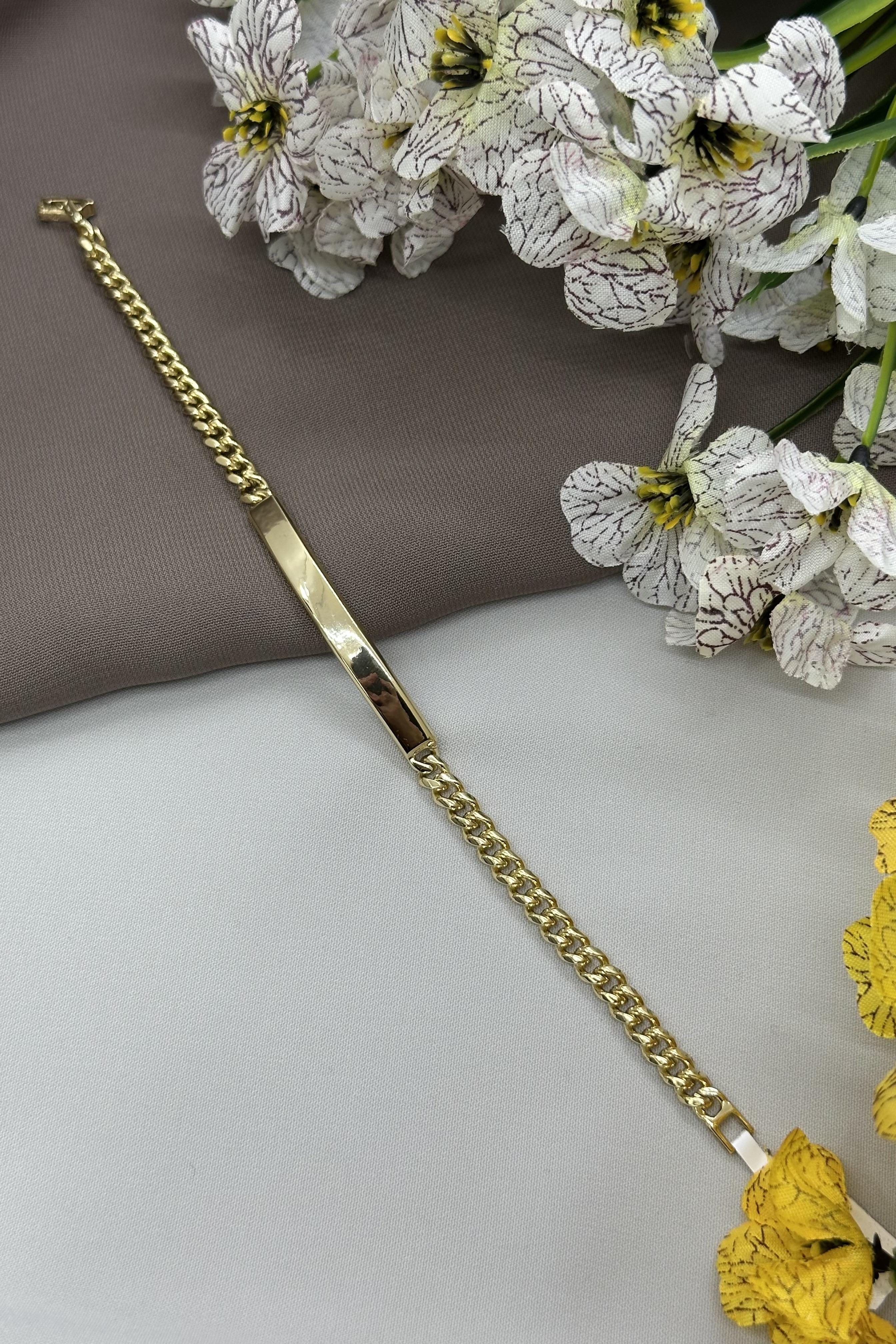 14K İsim Yazdırılabilir Gold Vıp Bileklik