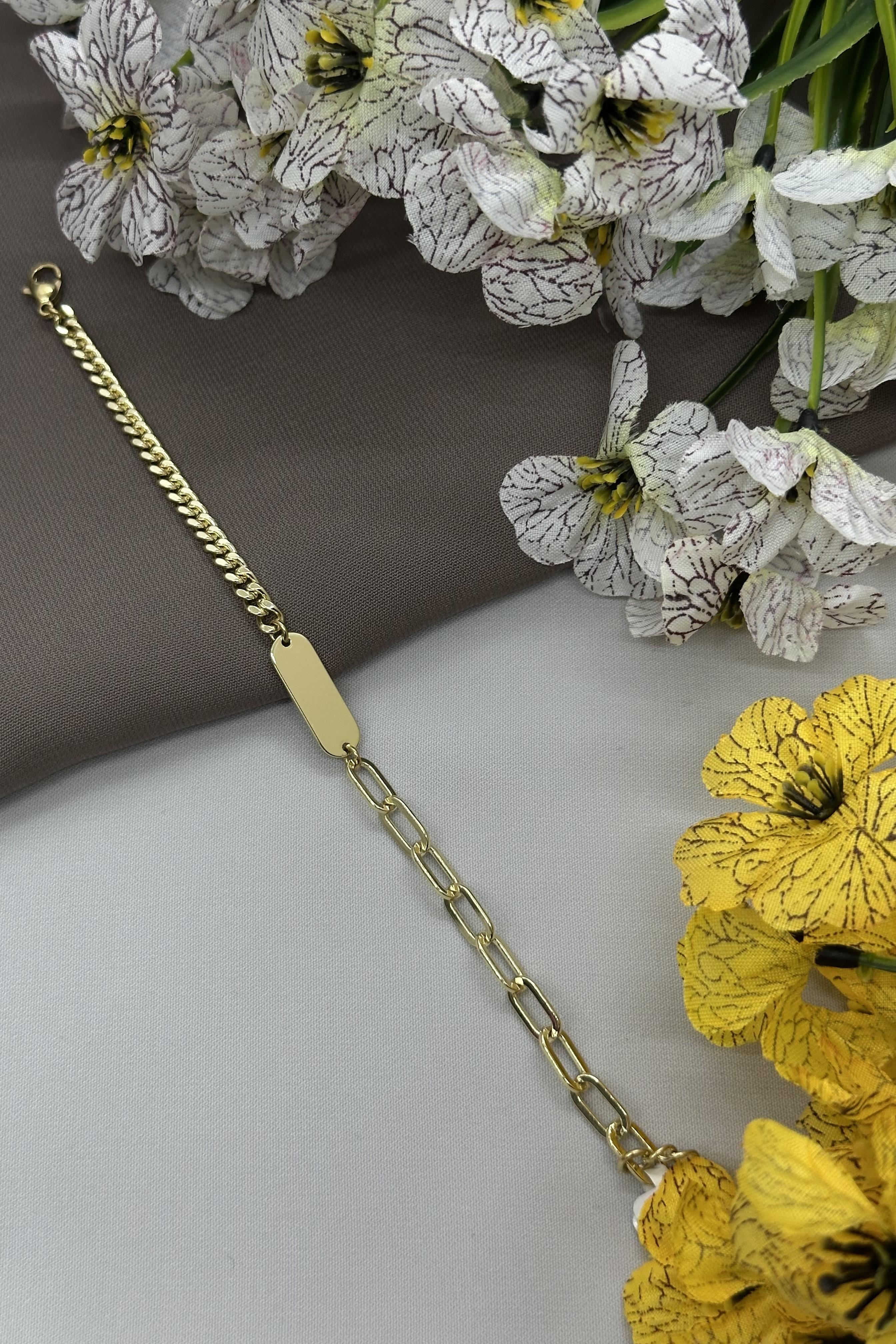 14K Gold Vıp İsim Yazdırılabilir Bileklik