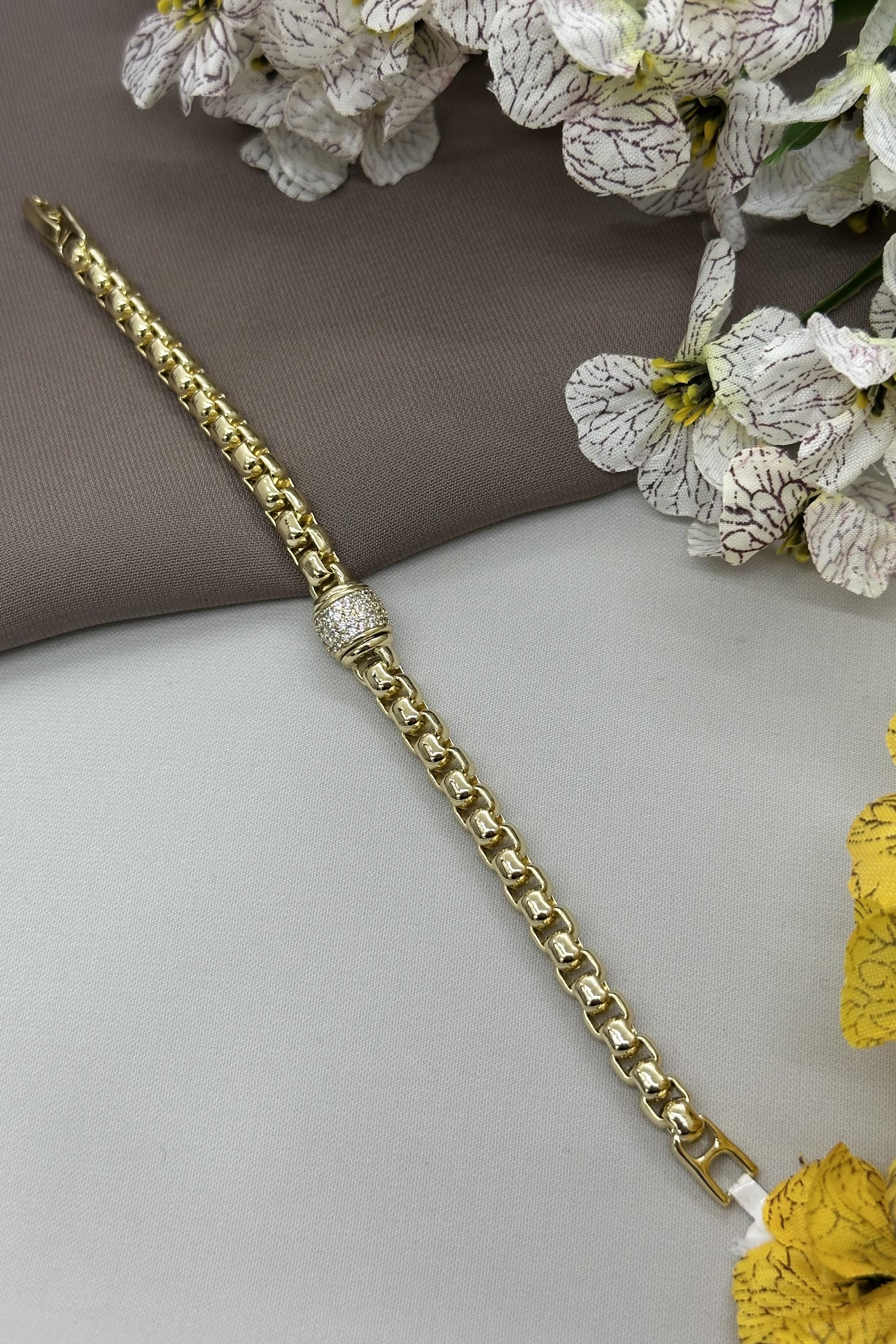 14K Top Model Gold Vıp Bileklik