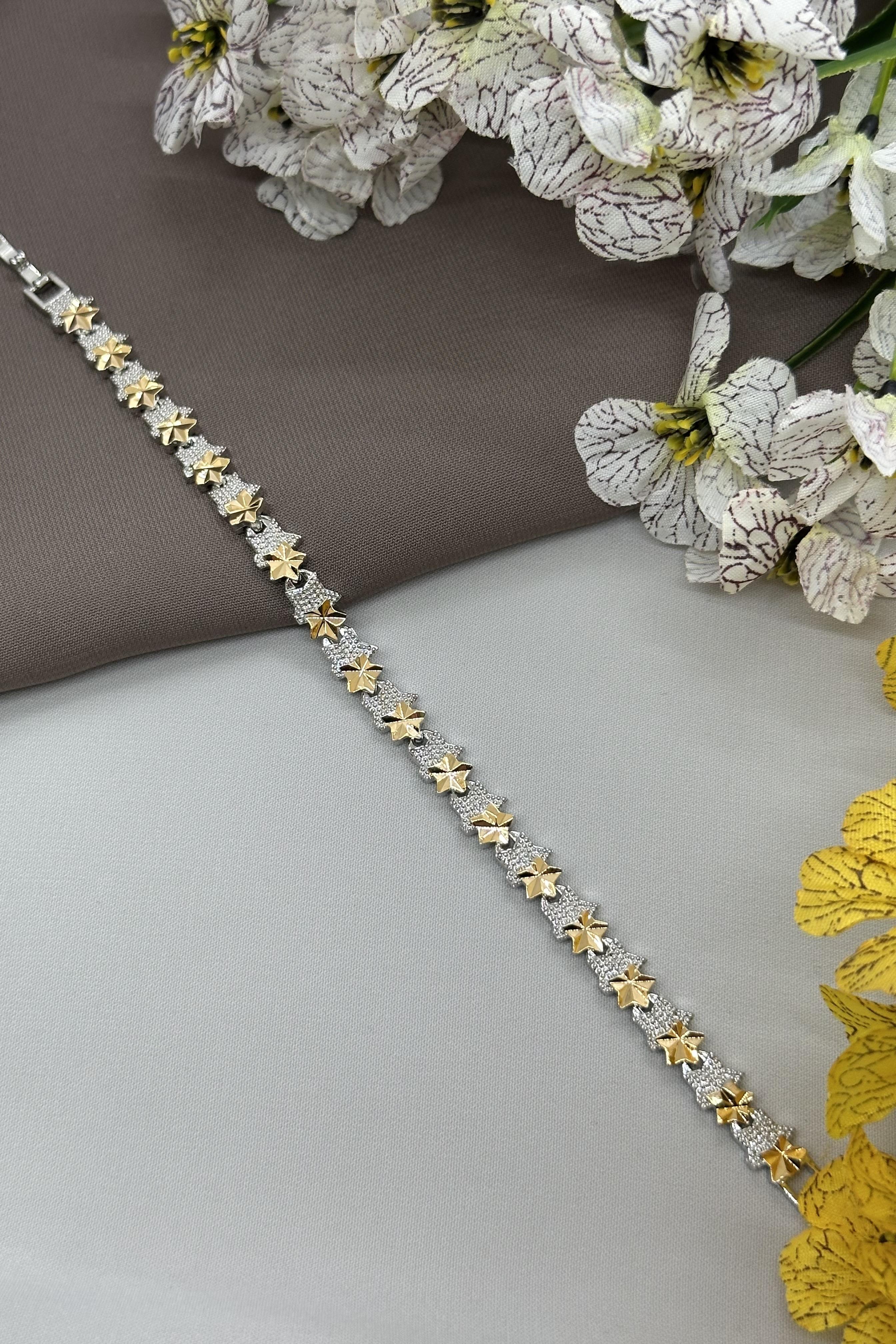 Yıldızlı Sılver Vıp Bileklik