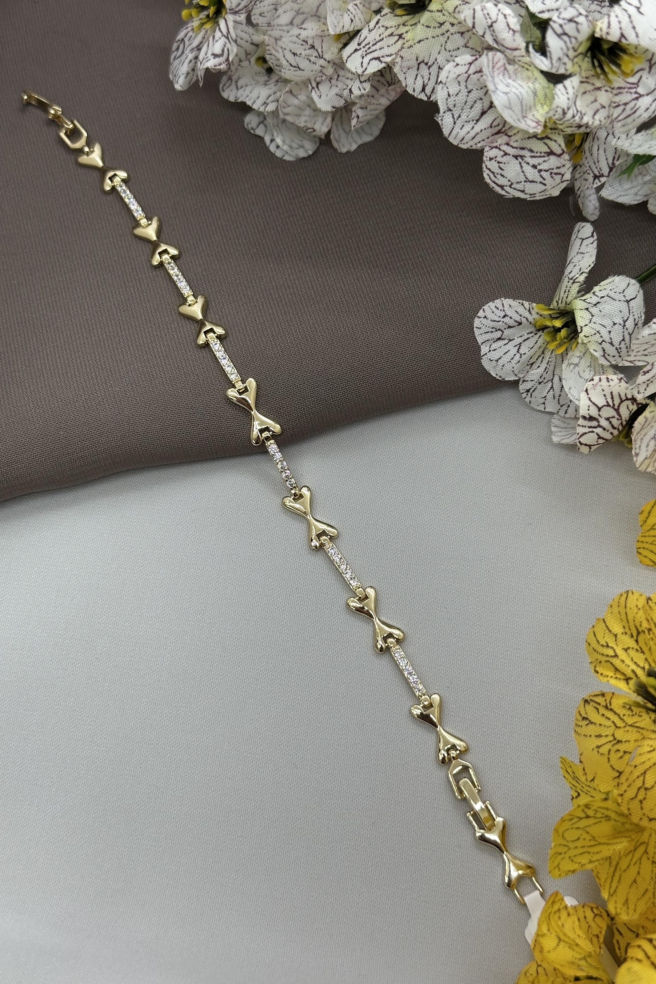 14K Fiyonk Model Gold Vıp Bileklik