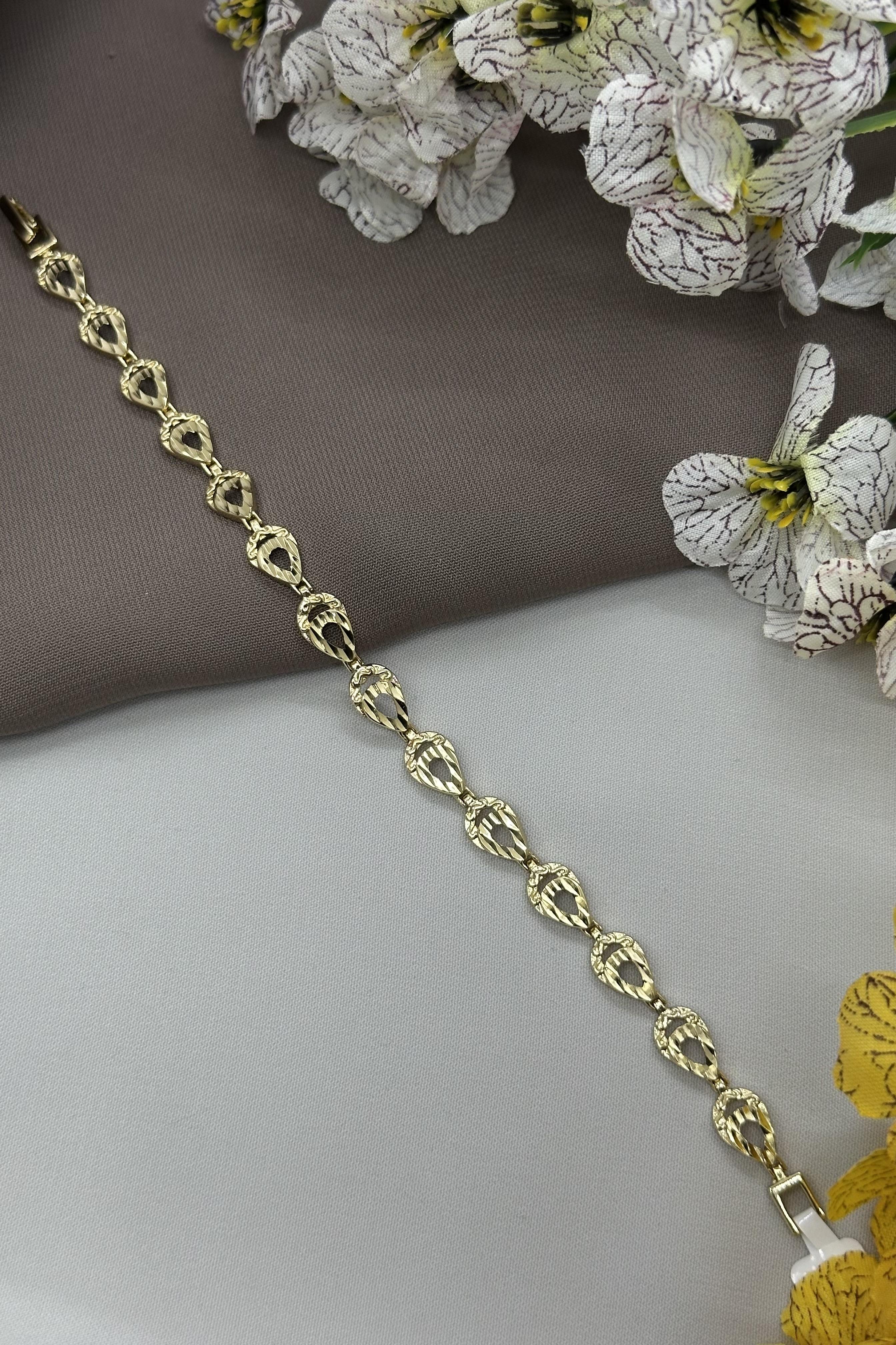 14K Damla Model Gold Vıp Bileklik