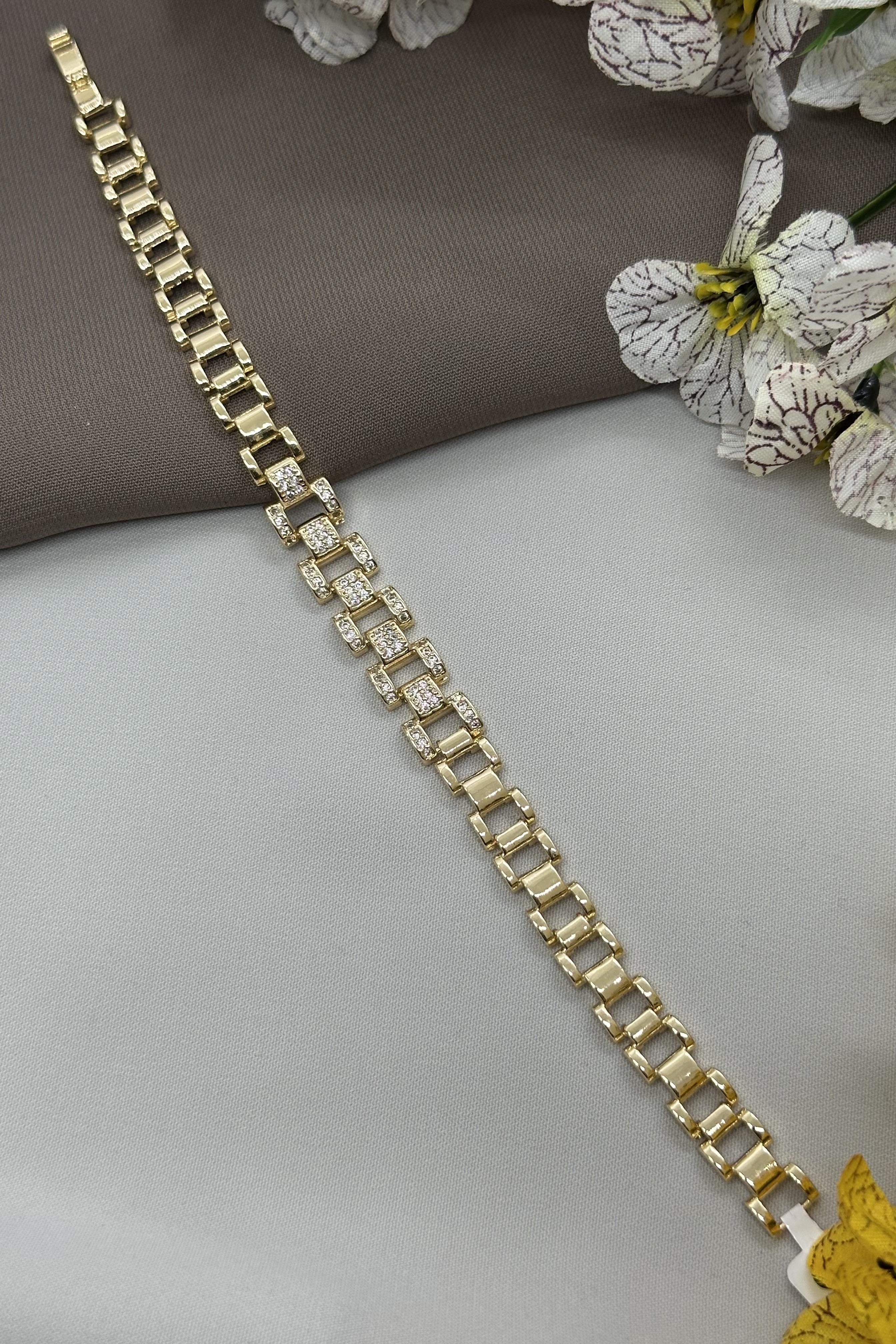 14K Kordon Model Gold Vıp Bileklik