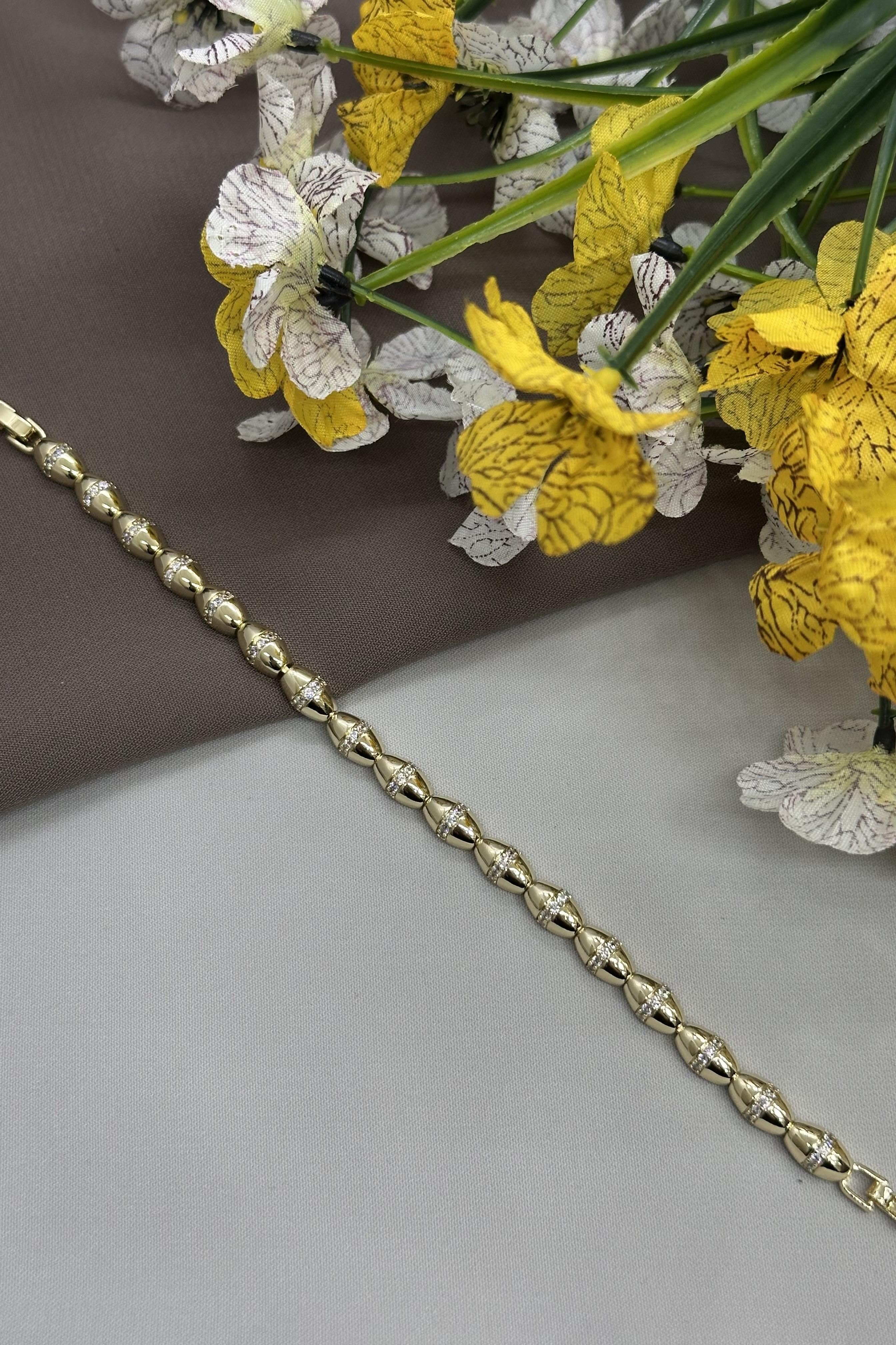 14K Petek Model Gold Vıp Bileklik