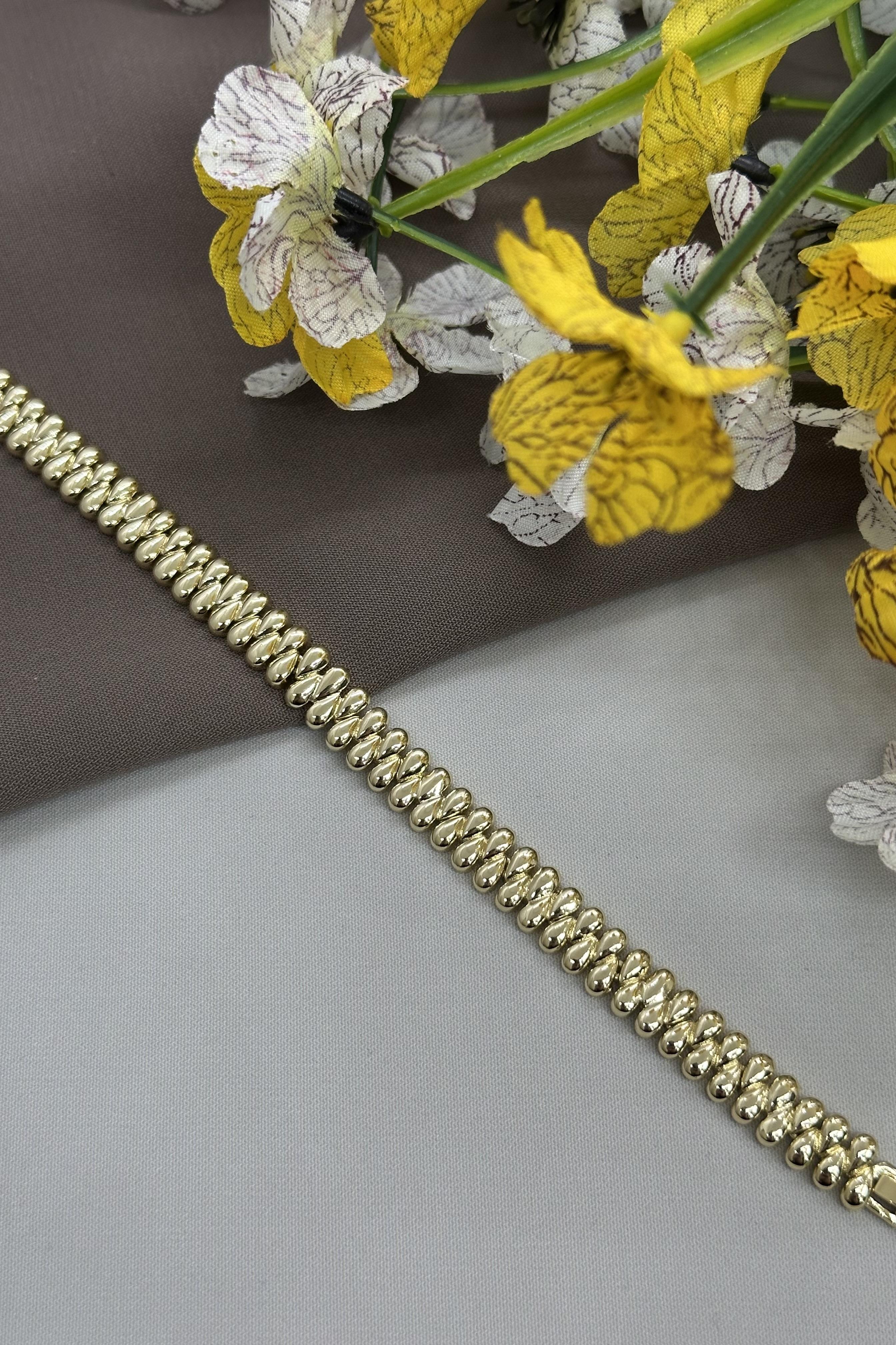 14K Damla Model Gold Vıp Bileklik