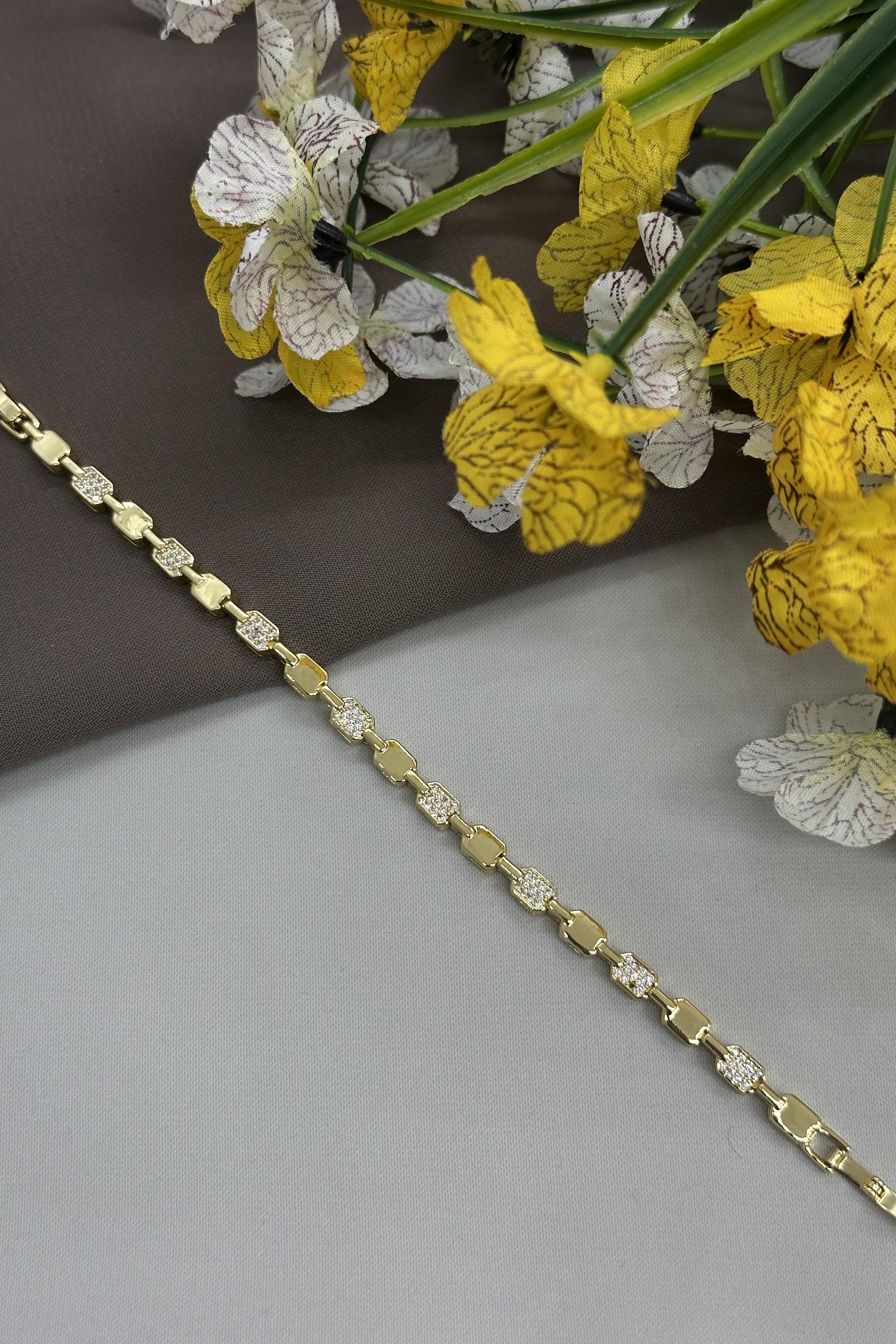 14K Petek Model Gold Vıp Bileklik