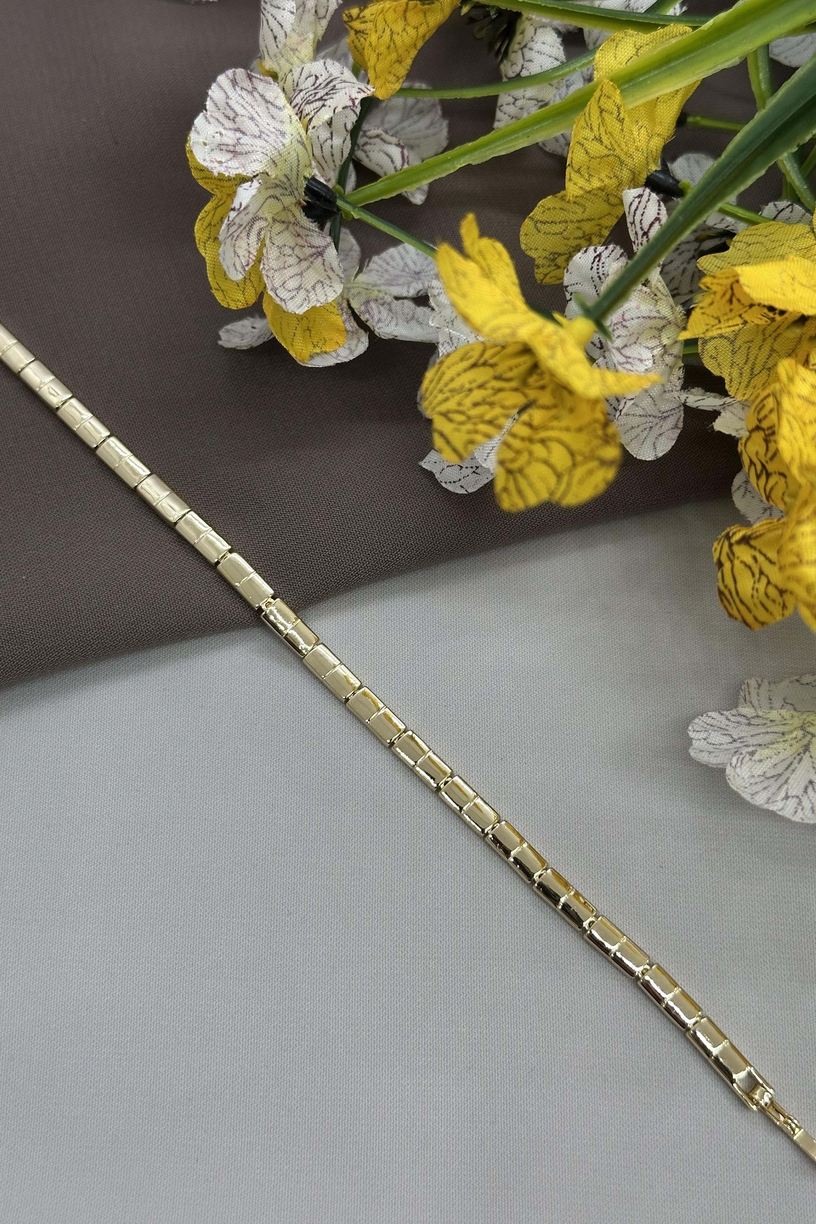 14K Plaka Model Gold Vıp Bileklik