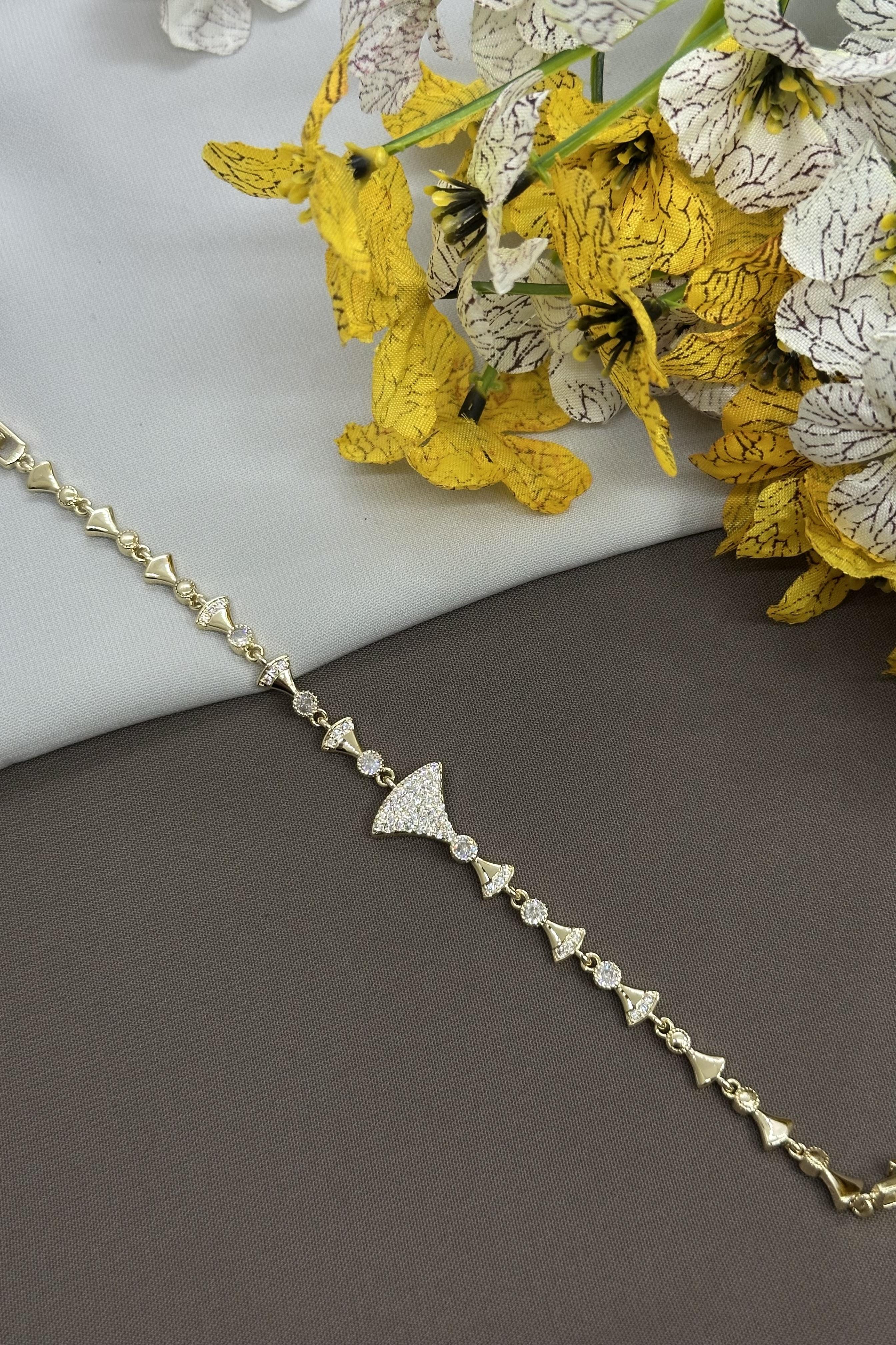 14K Yelpaze Model Gold Vıp Bileklik