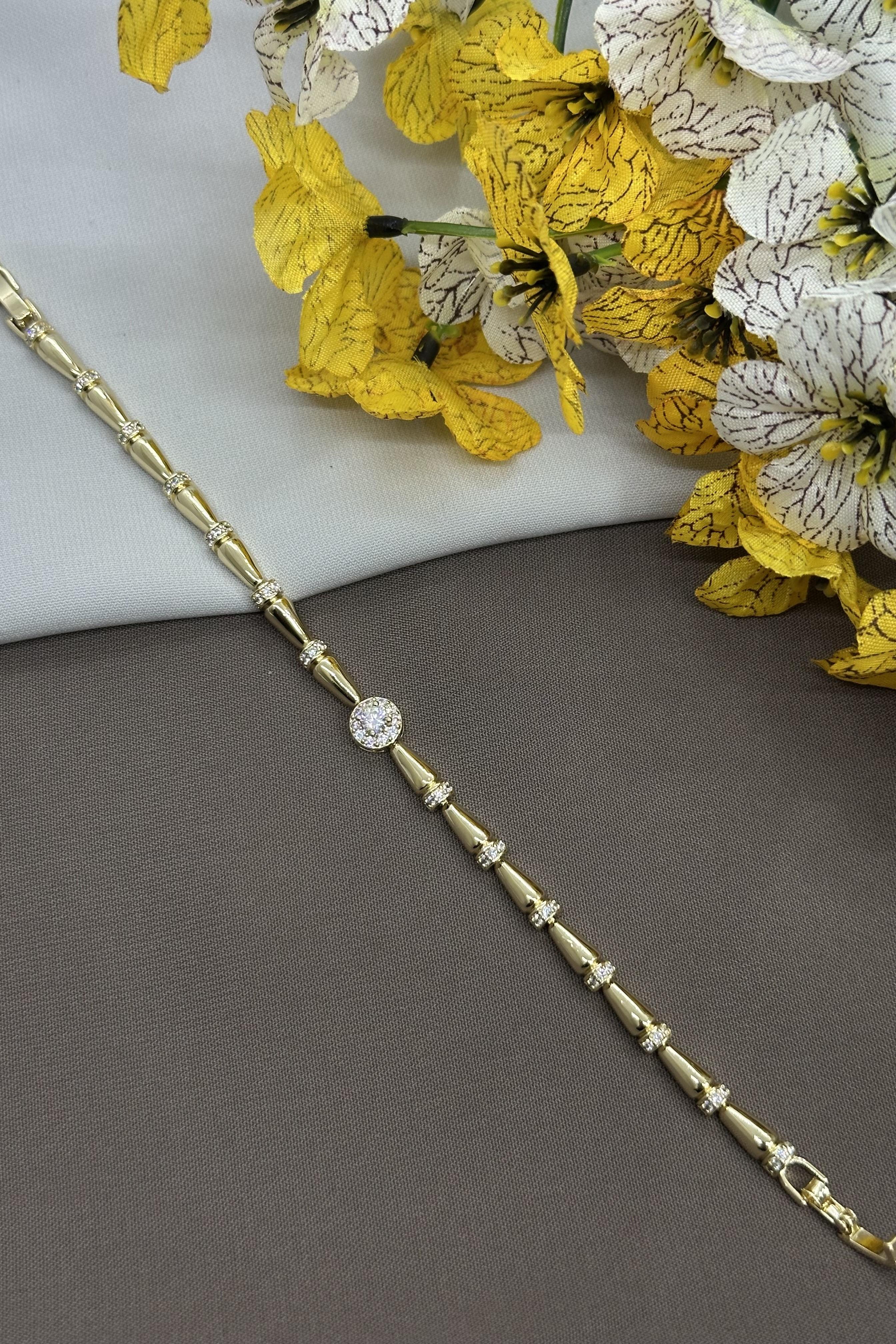 14K Top Model Gold Vıp Bileklik